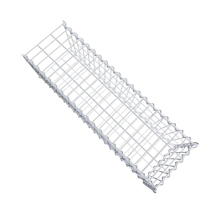 Gabion rapporté type 2 100 cm x 30 cm x 30 cm (L x H x P), mailles 5 cm x 10 cm, spirale