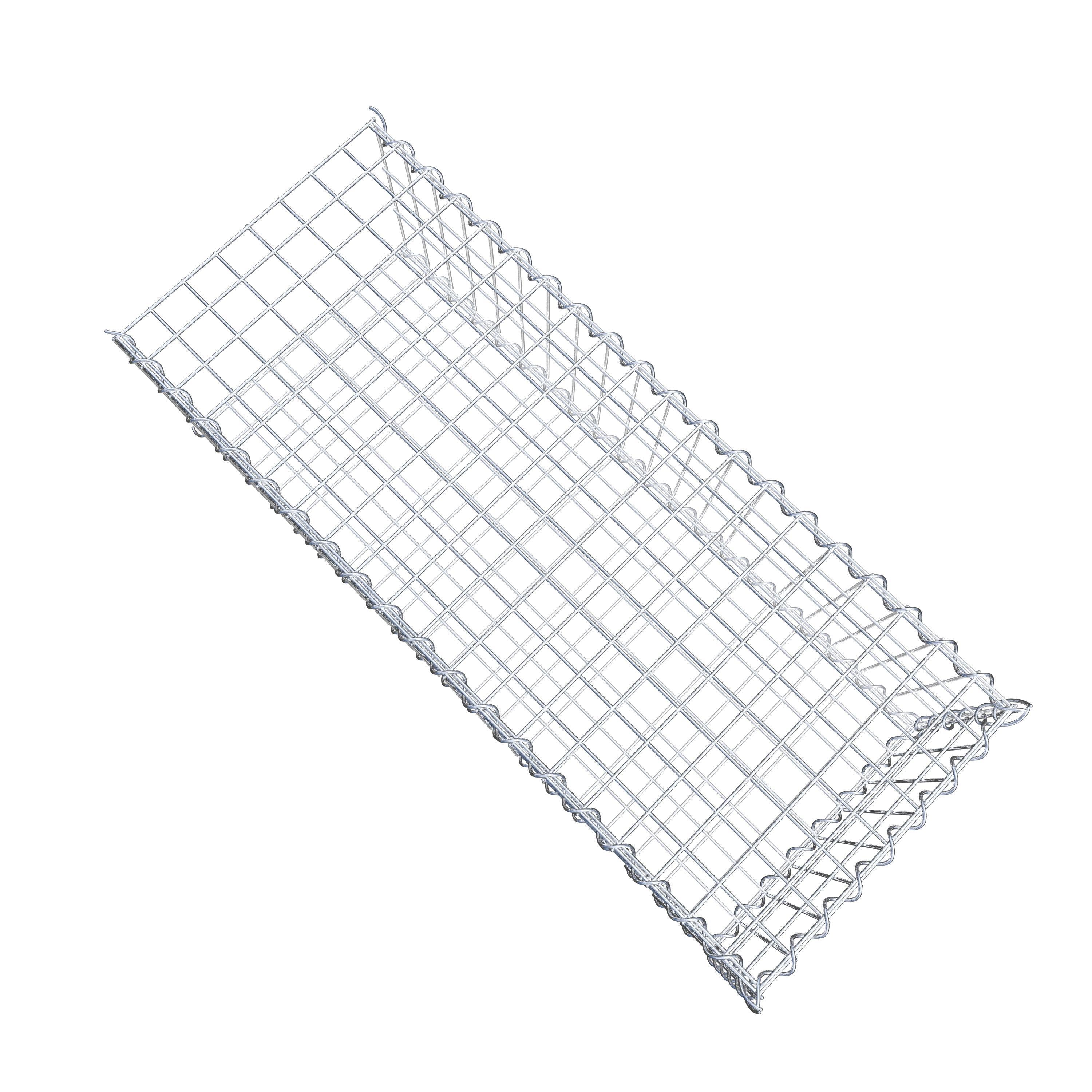 Opvokset gabion type 2 100 cm x 30 cm x 40 cm (L x H x D), maskestørrelse 5 cm x 10 cm, spiral