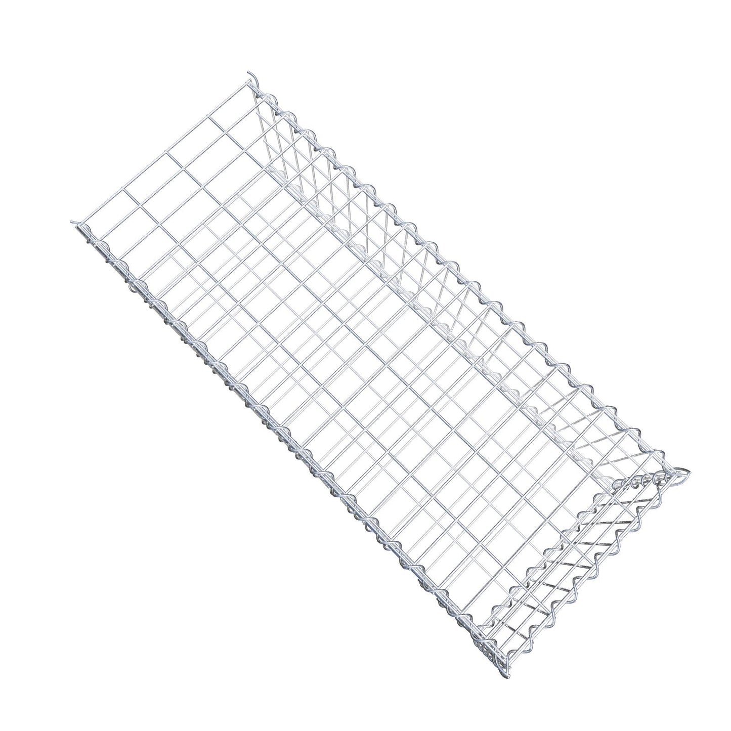 Opvokset gabion type 2 100 cm x 30 cm x 40 cm (L x H x D), maskestørrelse 5 cm x 10 cm, spiral