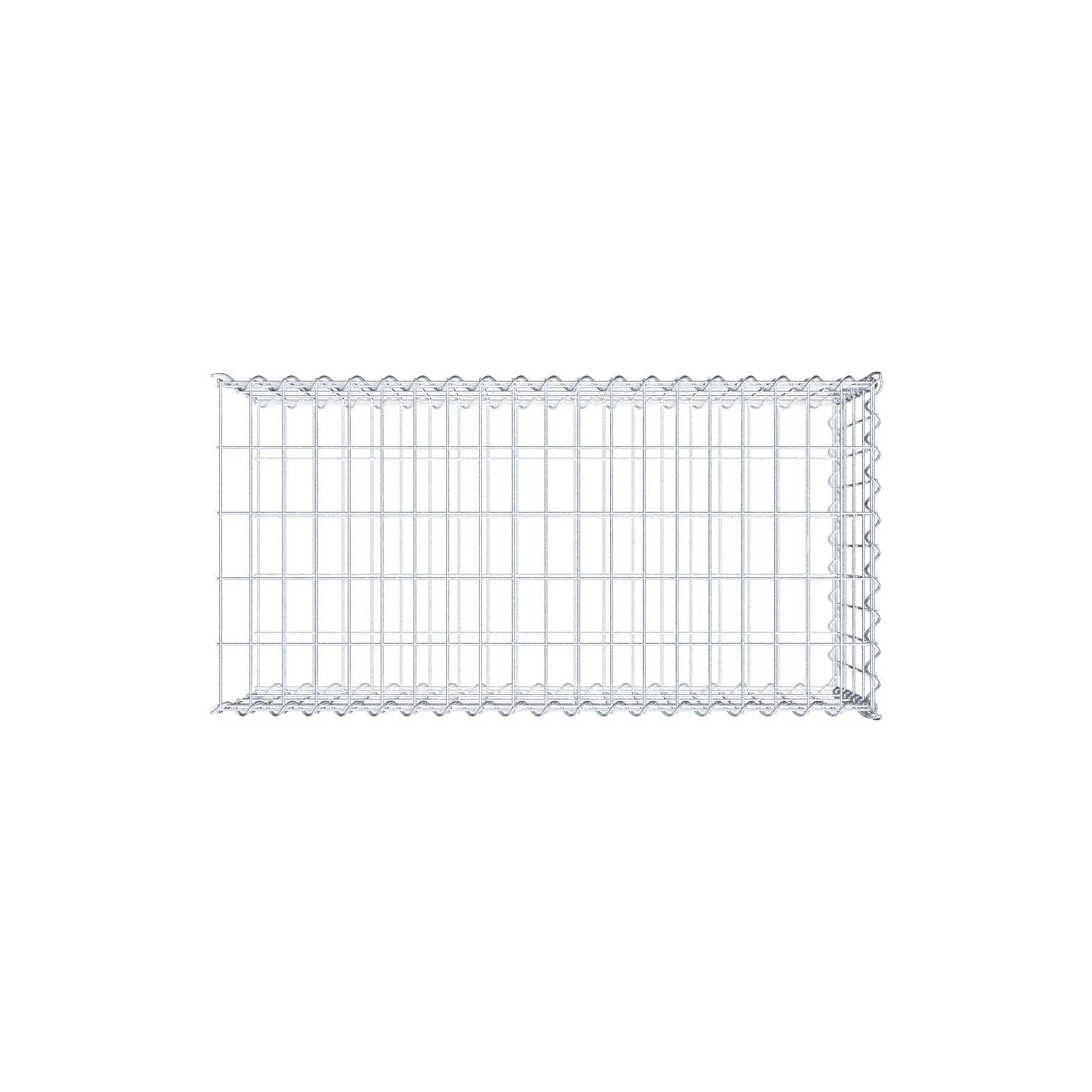 Anbaugabione Typ 2 100 cm x 40 cm x 50 cm (L x H x T), Maschenweite 5 cm x 10 cm, Spirale