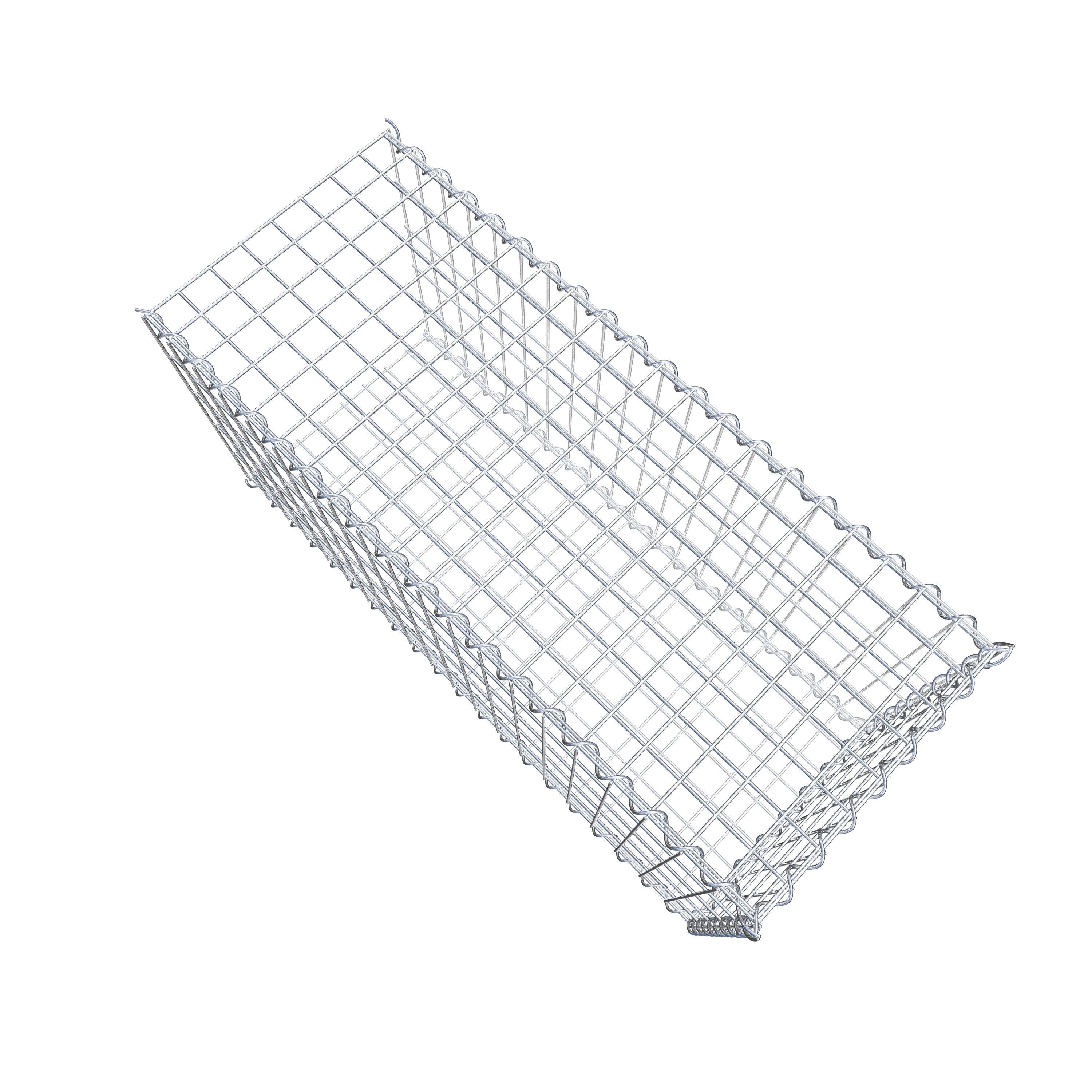 Opvokset gabion type 2 100 cm x 50 cm x 40 cm (L x H x D), maskestørrelse 5 cm x 10 cm, spiral