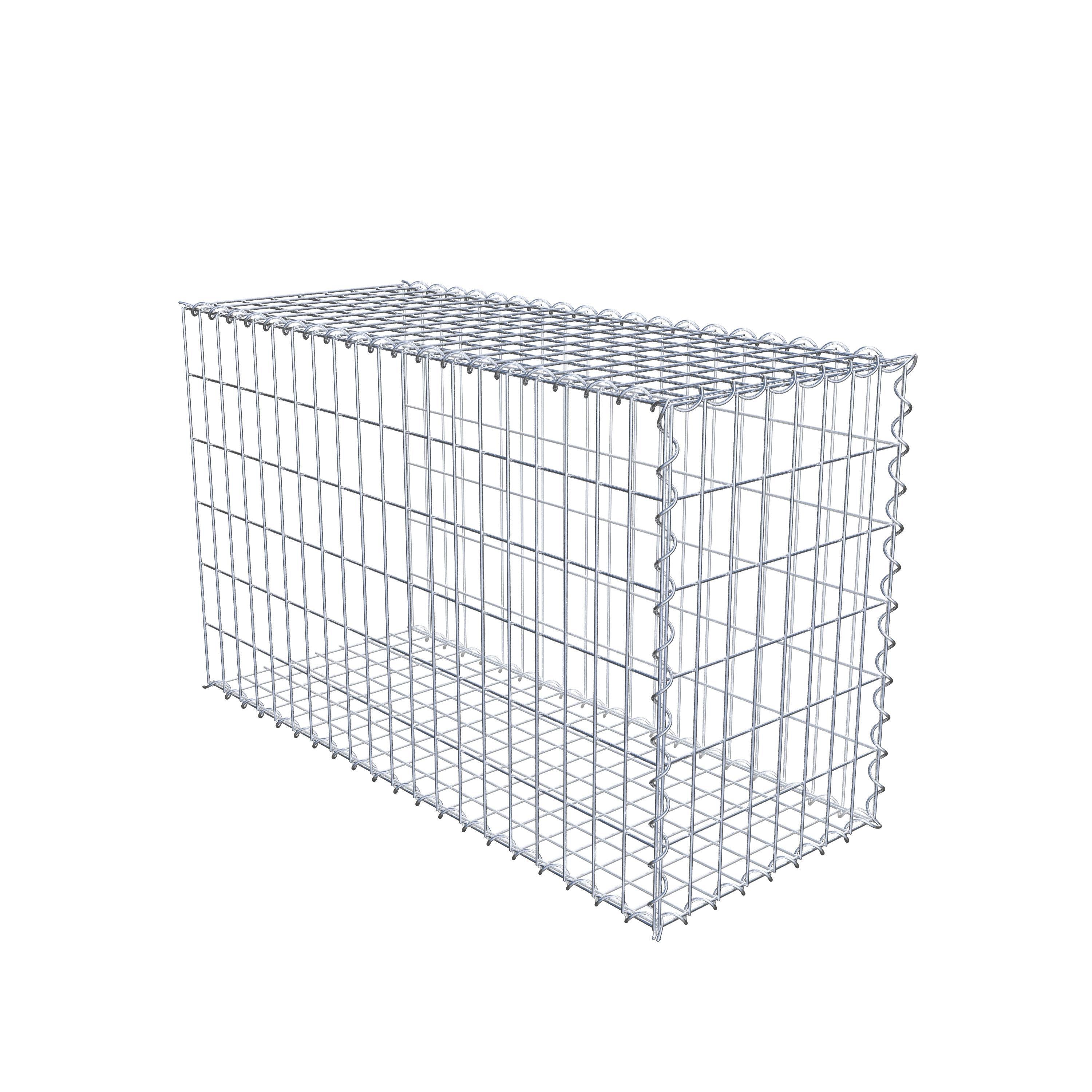 Opvokset gabion type 2 100 cm x 60 cm x 40 cm (L x H x D), maskestørrelse 5 cm x 10 cm, spiral