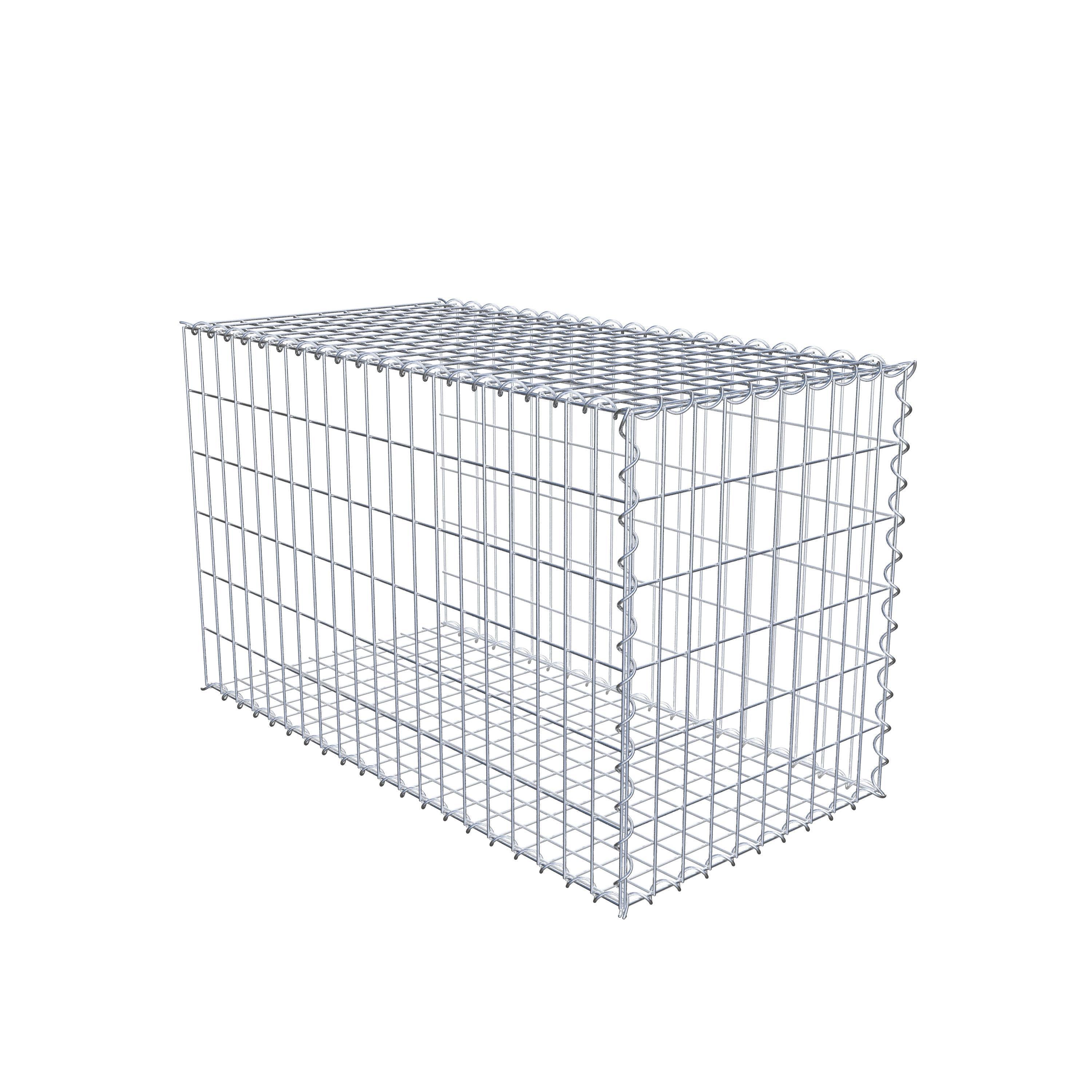 Grown-on gabion type 2 100 cm x 60 cm x 50 cm (L x H x D), mesh size 5 cm x 10 cm, spiral