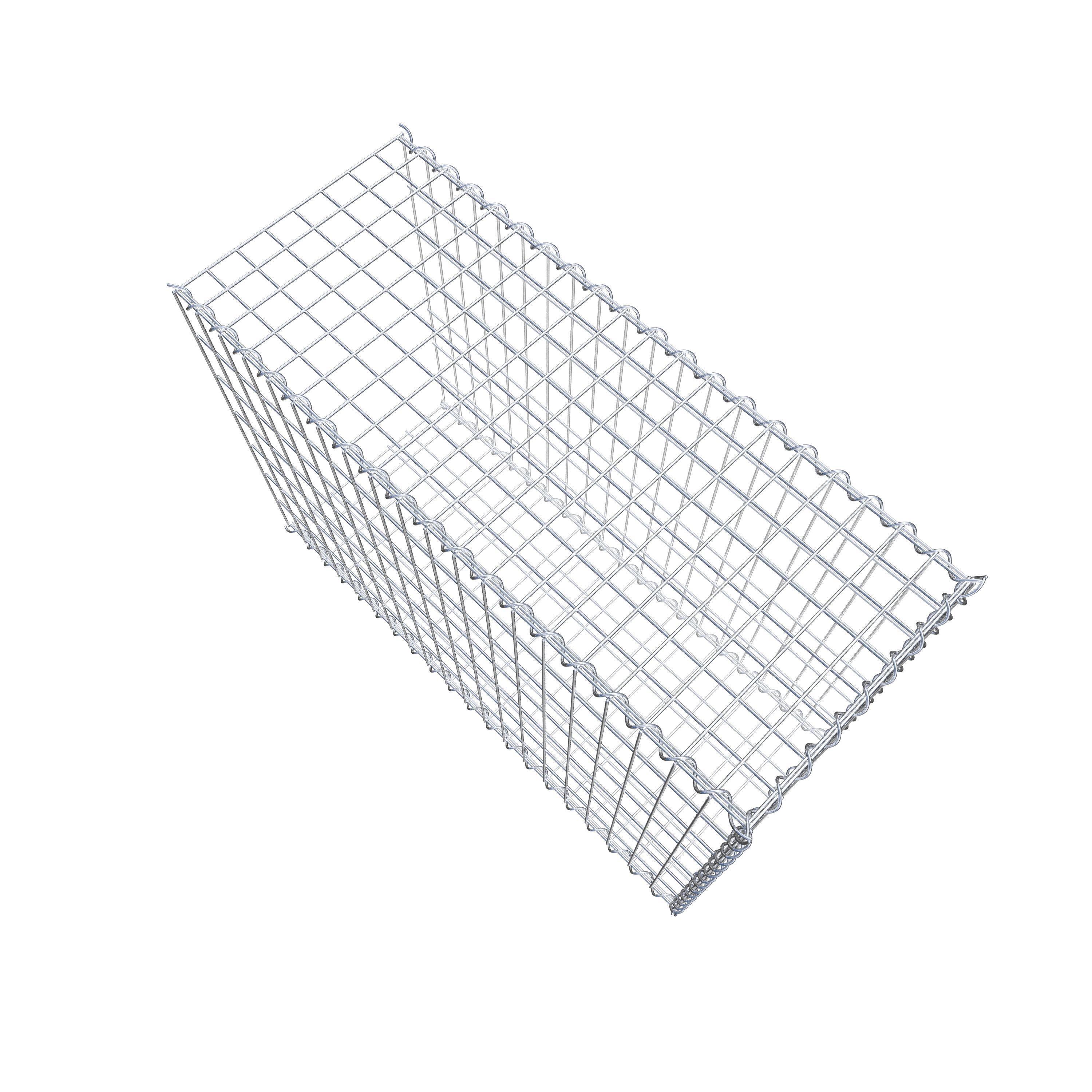 Opvokset gabion type 2 100 cm x 70 cm x 40 cm (L x H x D), maskestørrelse 5 cm x 10 cm, spiral