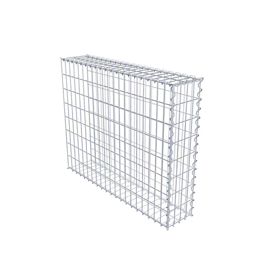 Gabion rapporté type 2 100 cm x 80 cm x 20 cm (L x H x P), mailles 5 cm x 10 cm, spirale