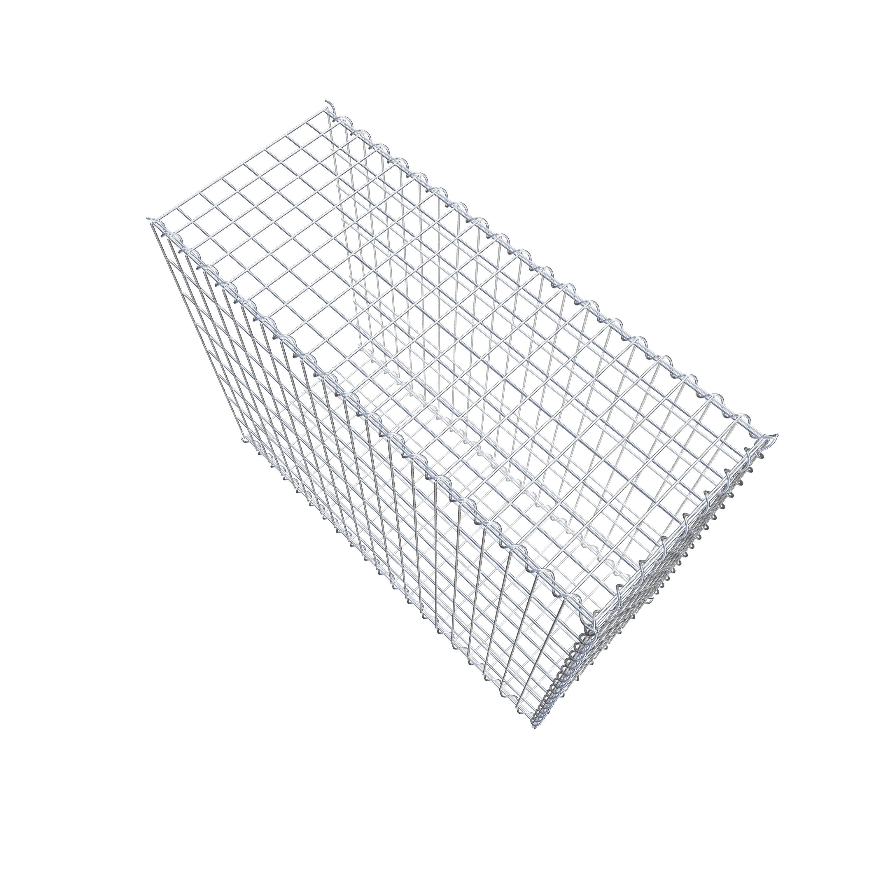 Opvokset gabion type 2 100 cm x 80 cm x 40 cm (L x H x D), maskestørrelse 5 cm x 10 cm, spiral