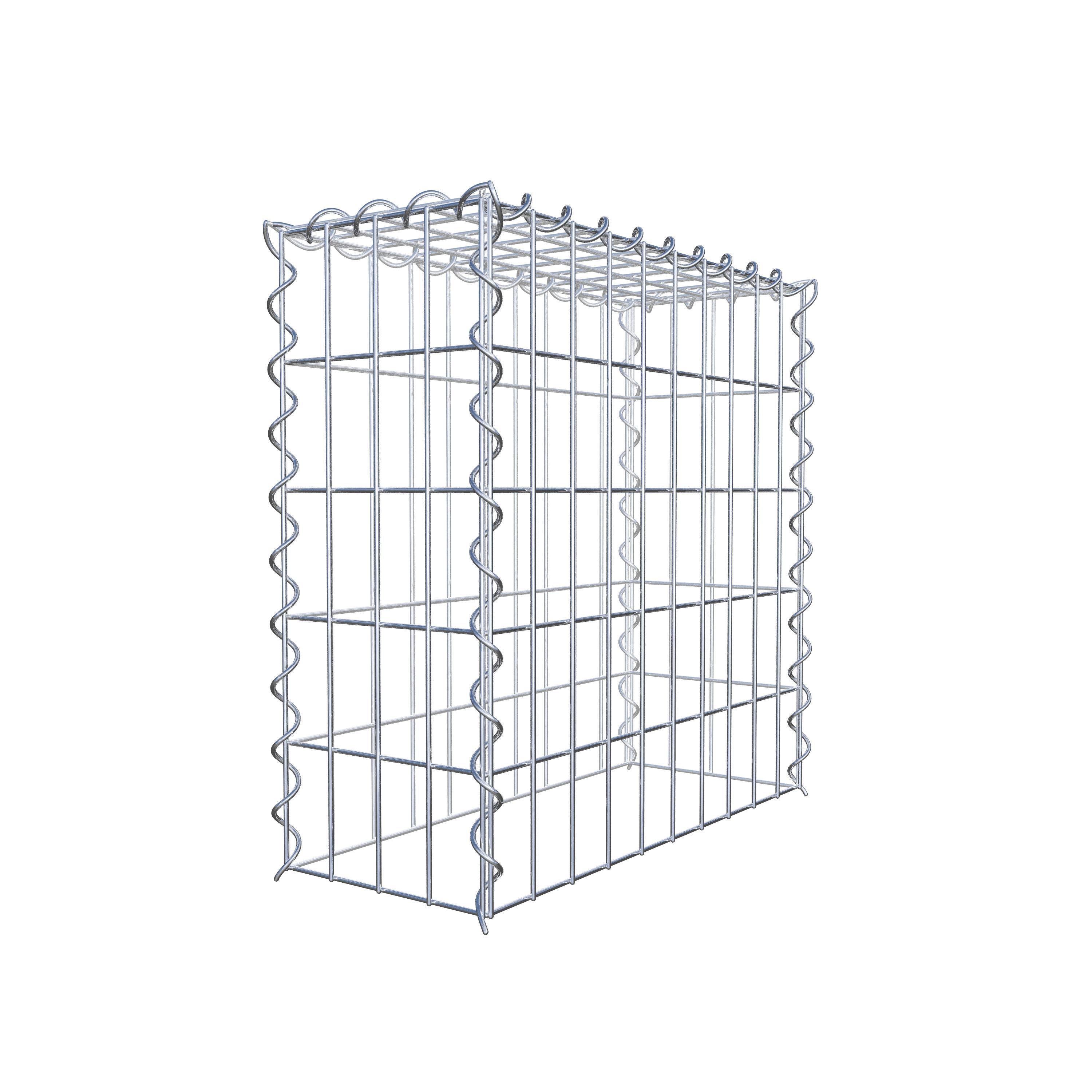 Gabião tipo 3 50 cm x 50 cm x 20 cm (C x A x P), malhagem 5 cm x 10 cm, espiral