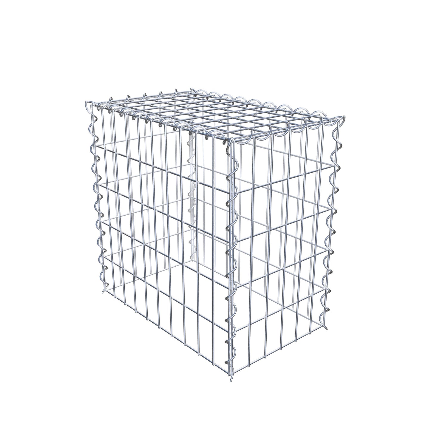 Gabião tipo 3 50 cm x 50 cm x 30 cm (C x A x P), malhagem 5 cm x 10 cm, espiral