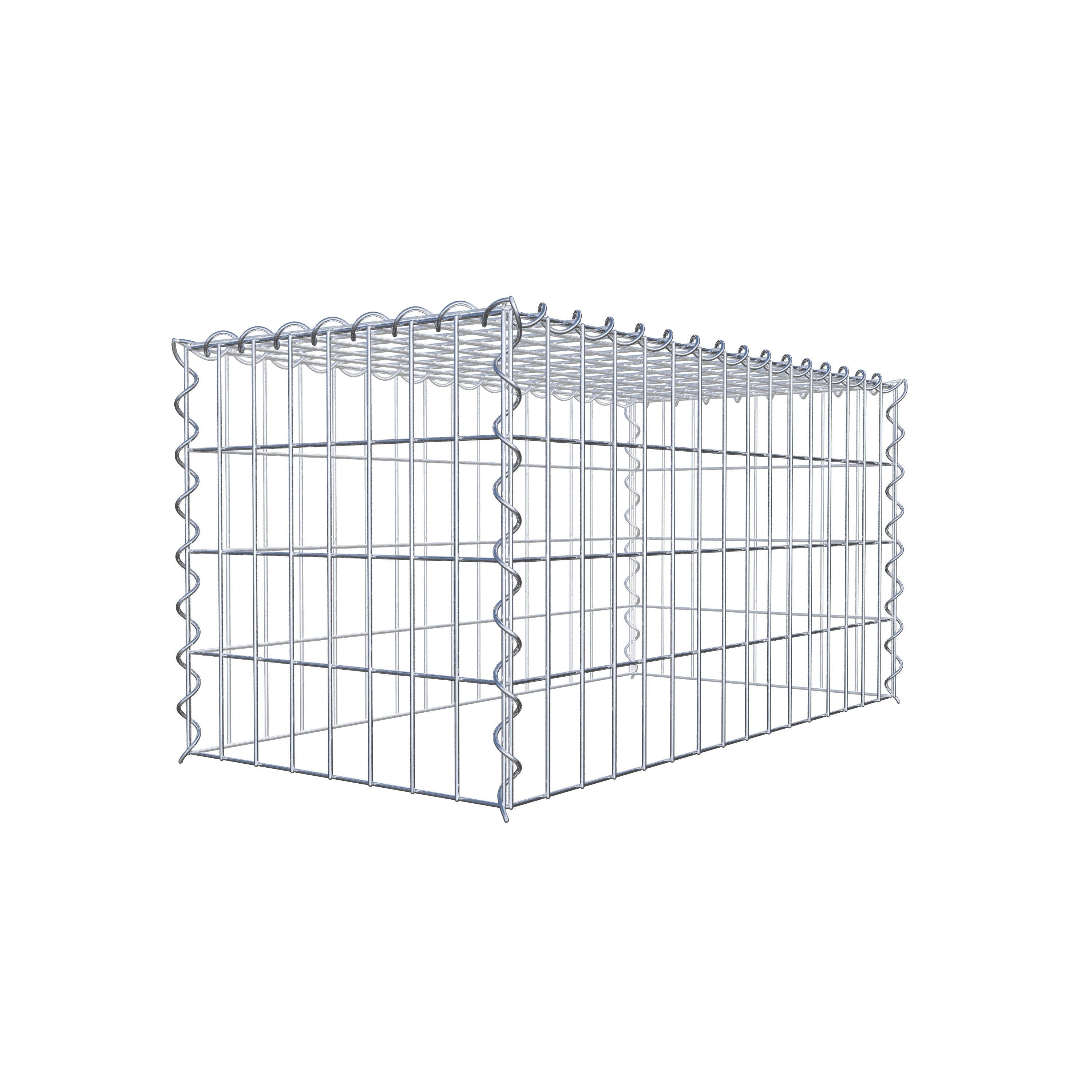 Grown-on gabion type 3 80 cm x 40 cm x 40 cm (L x H x D), mesh size 5 cm x 10 cm, spiral