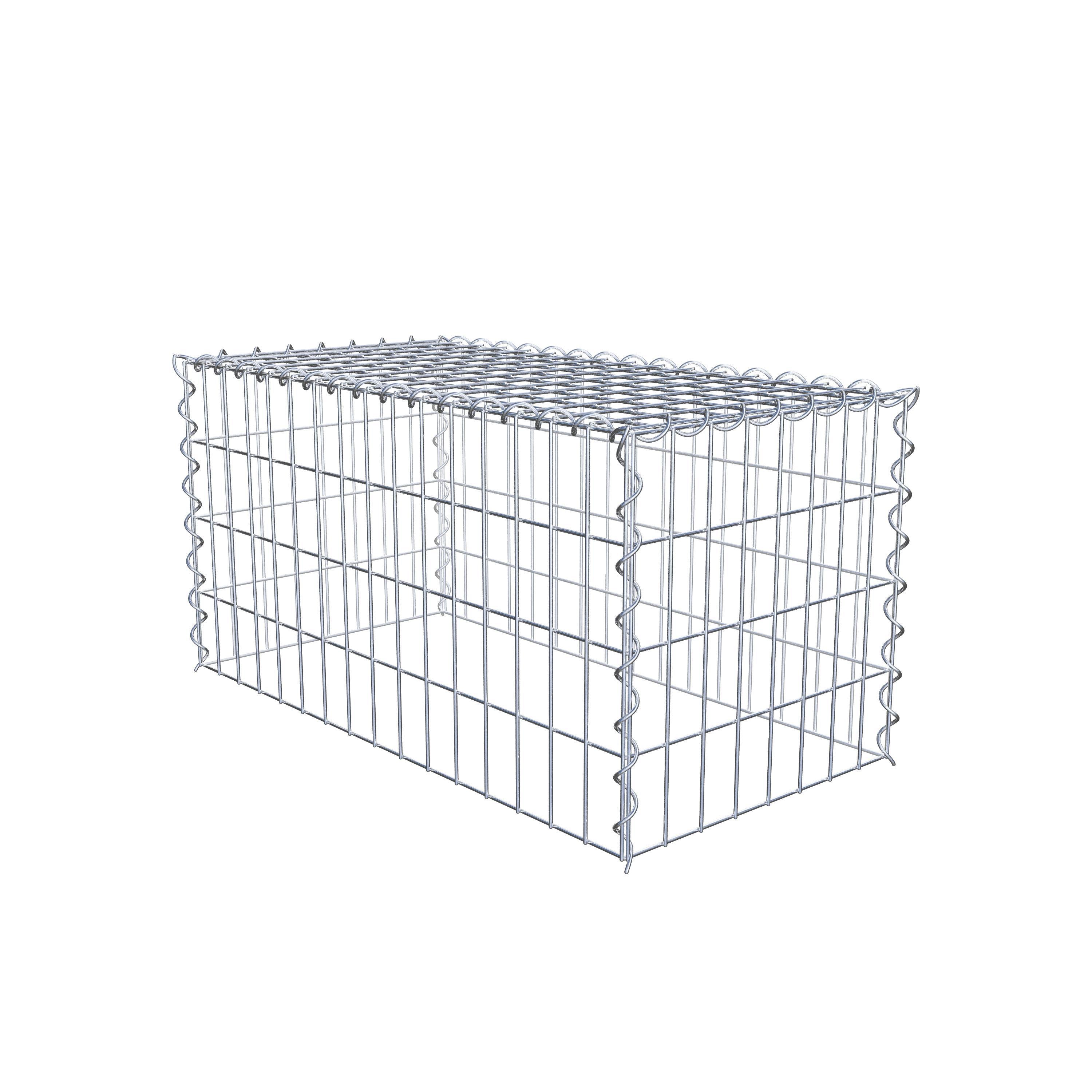 Grown-on gabion type 3 80 cm x 40 cm x 40 cm (L x H x D), mesh size 5 cm x 10 cm, spiral