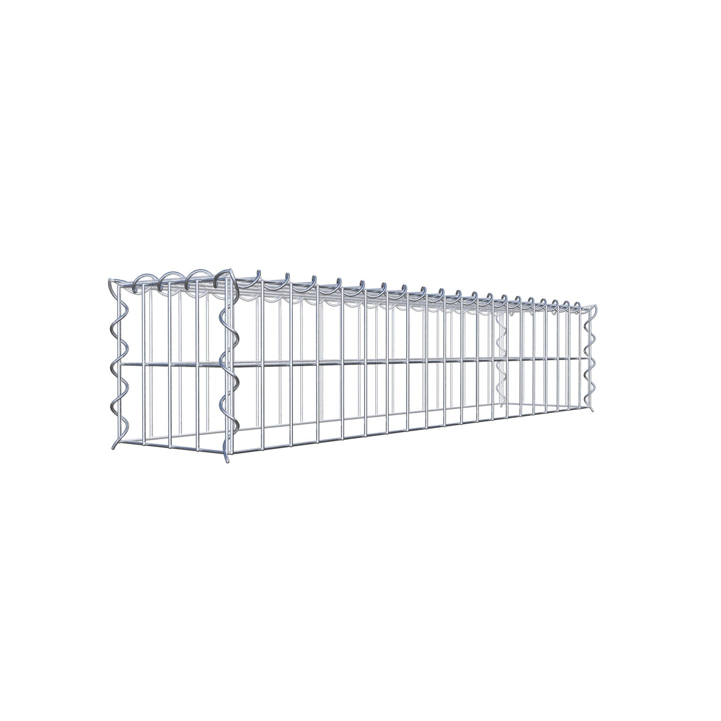 Gabion rapporté type 3 100 cm x 20 cm x 20 cm (L x H x P), mailles 5 cm x 10 cm, spirale