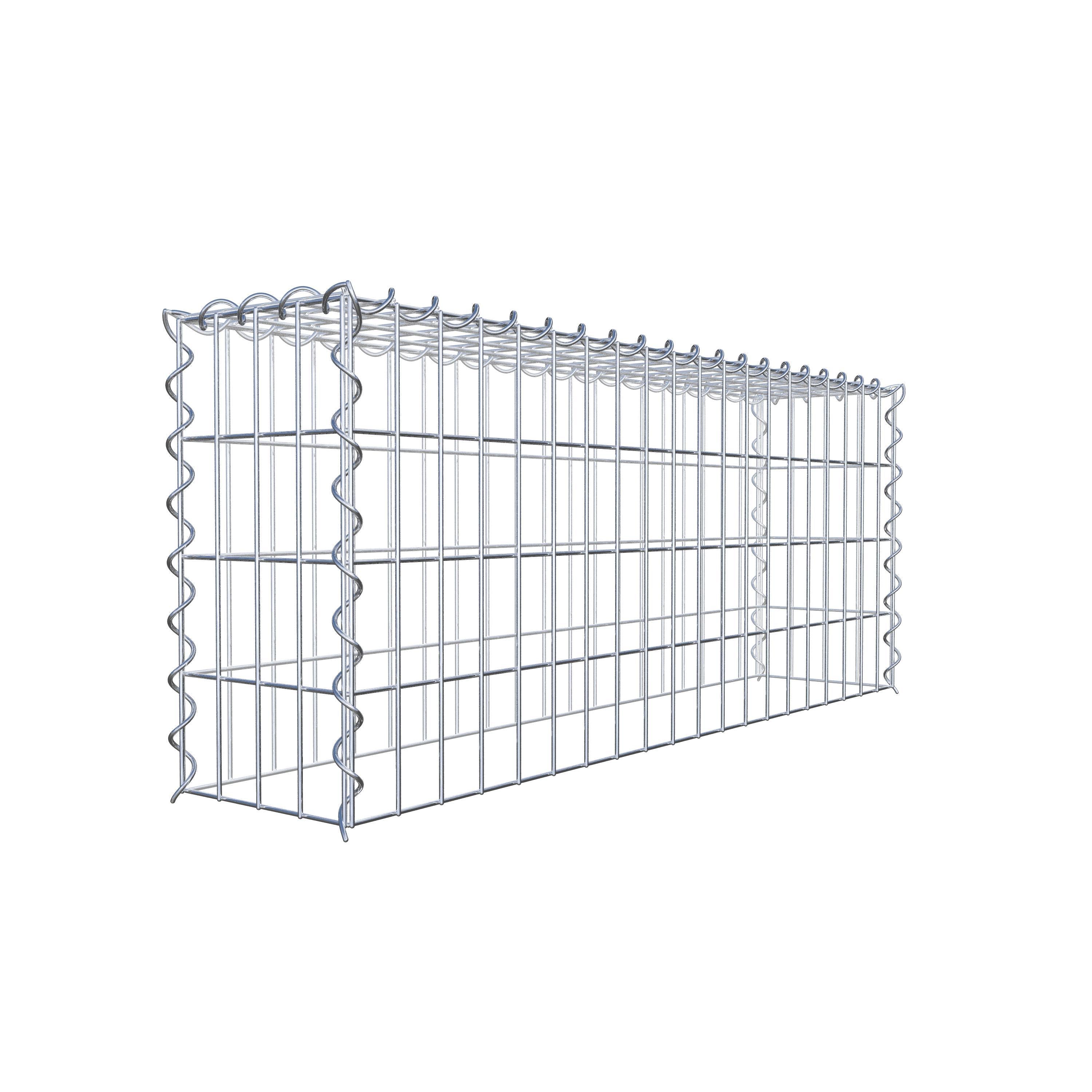 Grown-on gabion type 3 100 cm x 40 cm x 20 cm (L x H x D), mesh size 5 cm x 10 cm, spiral