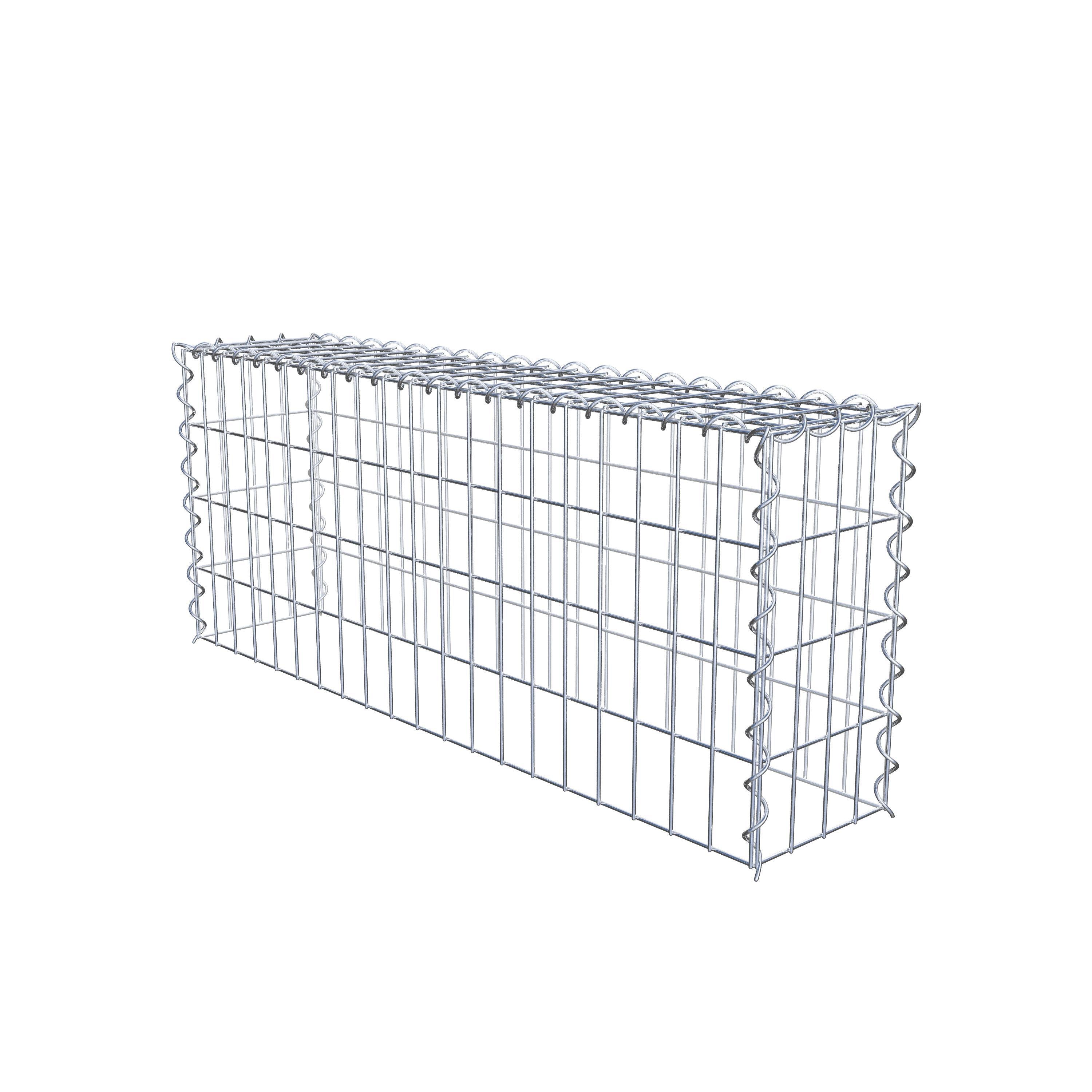 Grown-on gabion type 3 100 cm x 40 cm x 20 cm (L x H x D), mesh size 5 cm x 10 cm, spiral