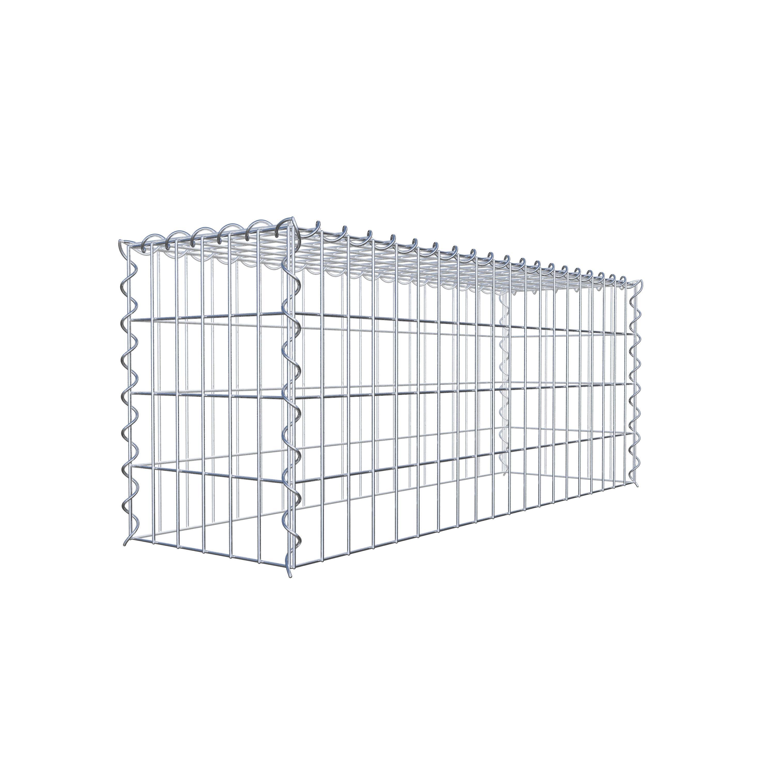 Grown-on gabion type 3 100 cm x 40 cm x 30 cm (L x H x D), mesh size 5 cm x 10 cm, spiral