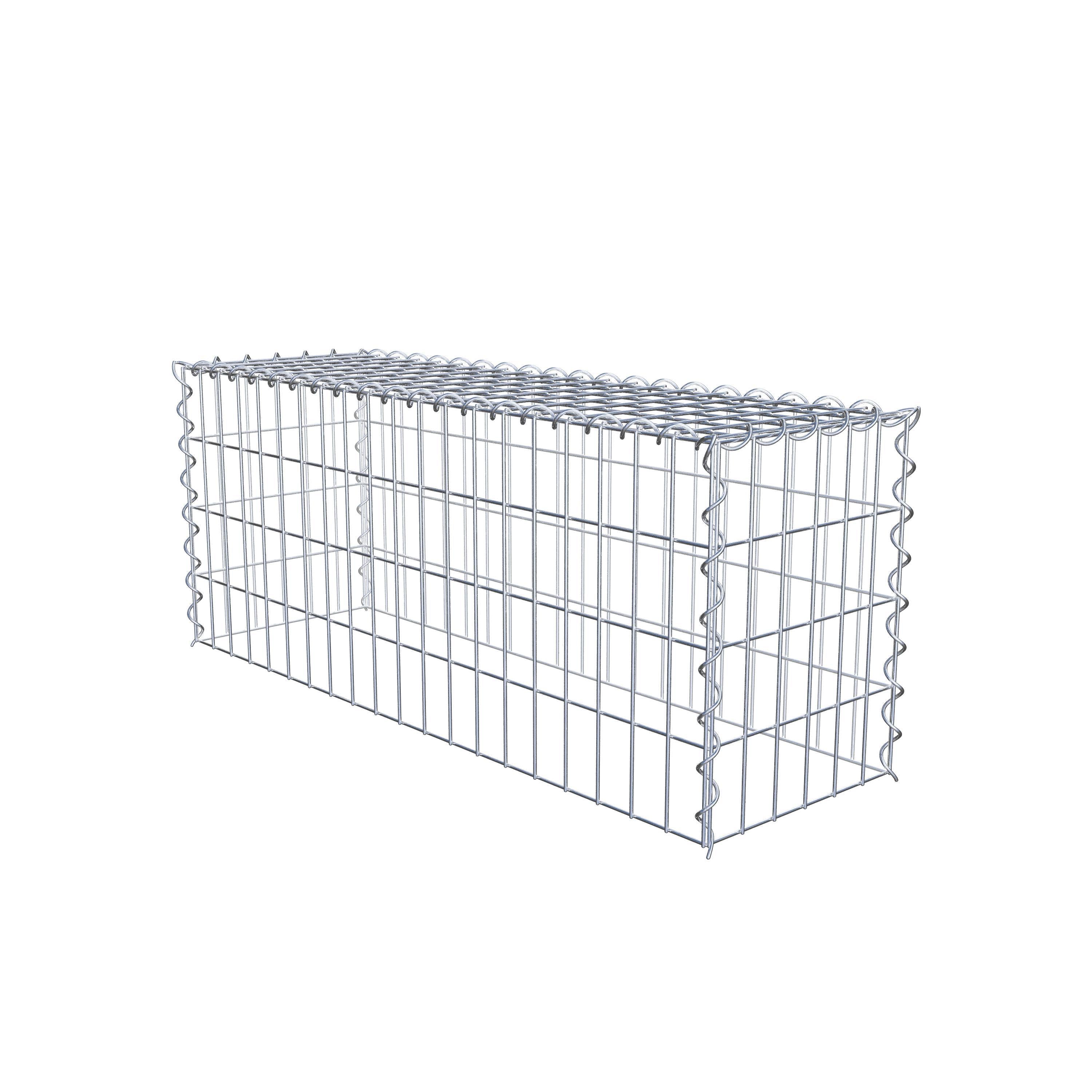 Grown-on gabion type 3 100 cm x 40 cm x 30 cm (L x H x D), mesh size 5 cm x 10 cm, spiral