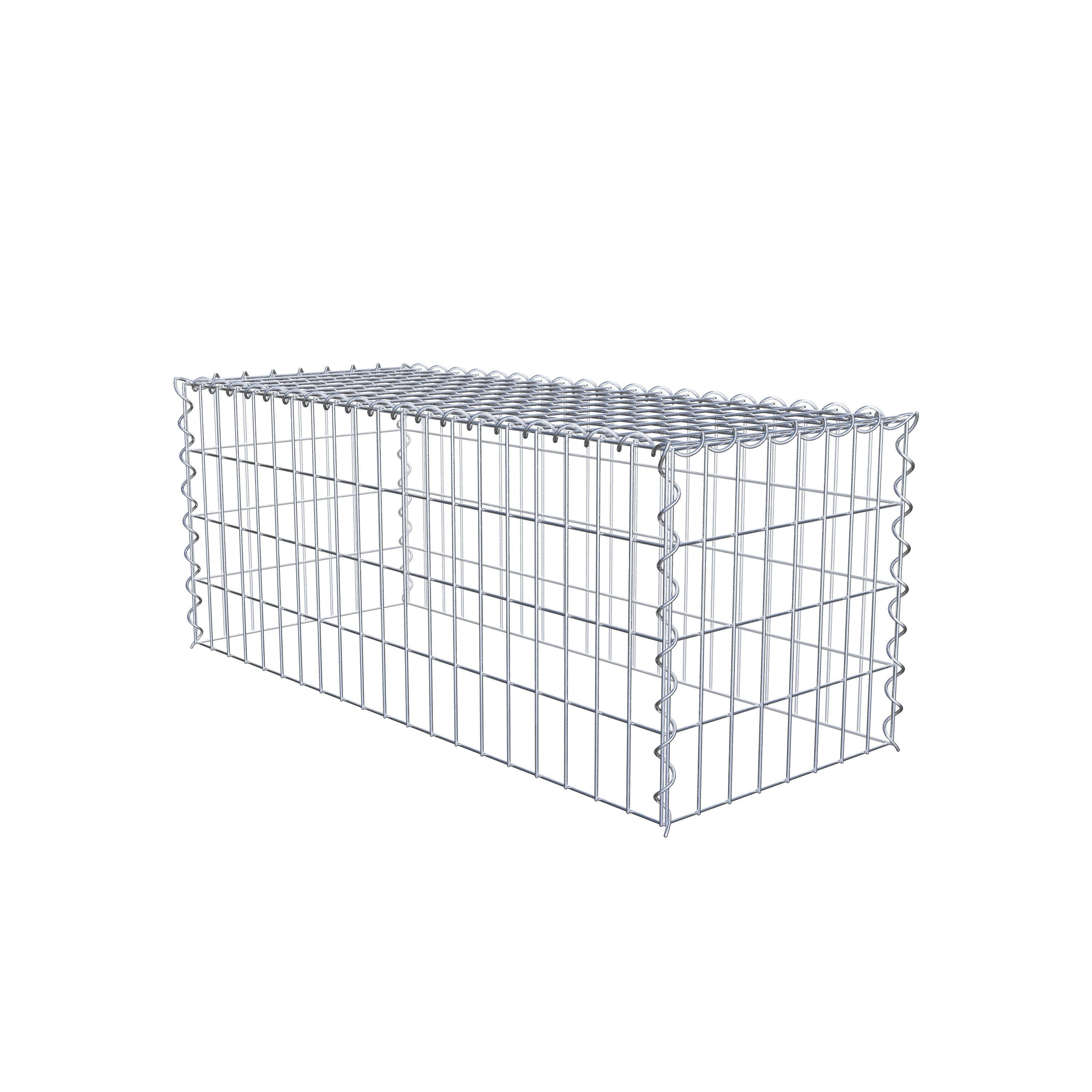 Grown-on gabion type 3 100 cm x 40 cm x 40 cm (L x H x D), mesh size 5 cm x 10 cm, spiral