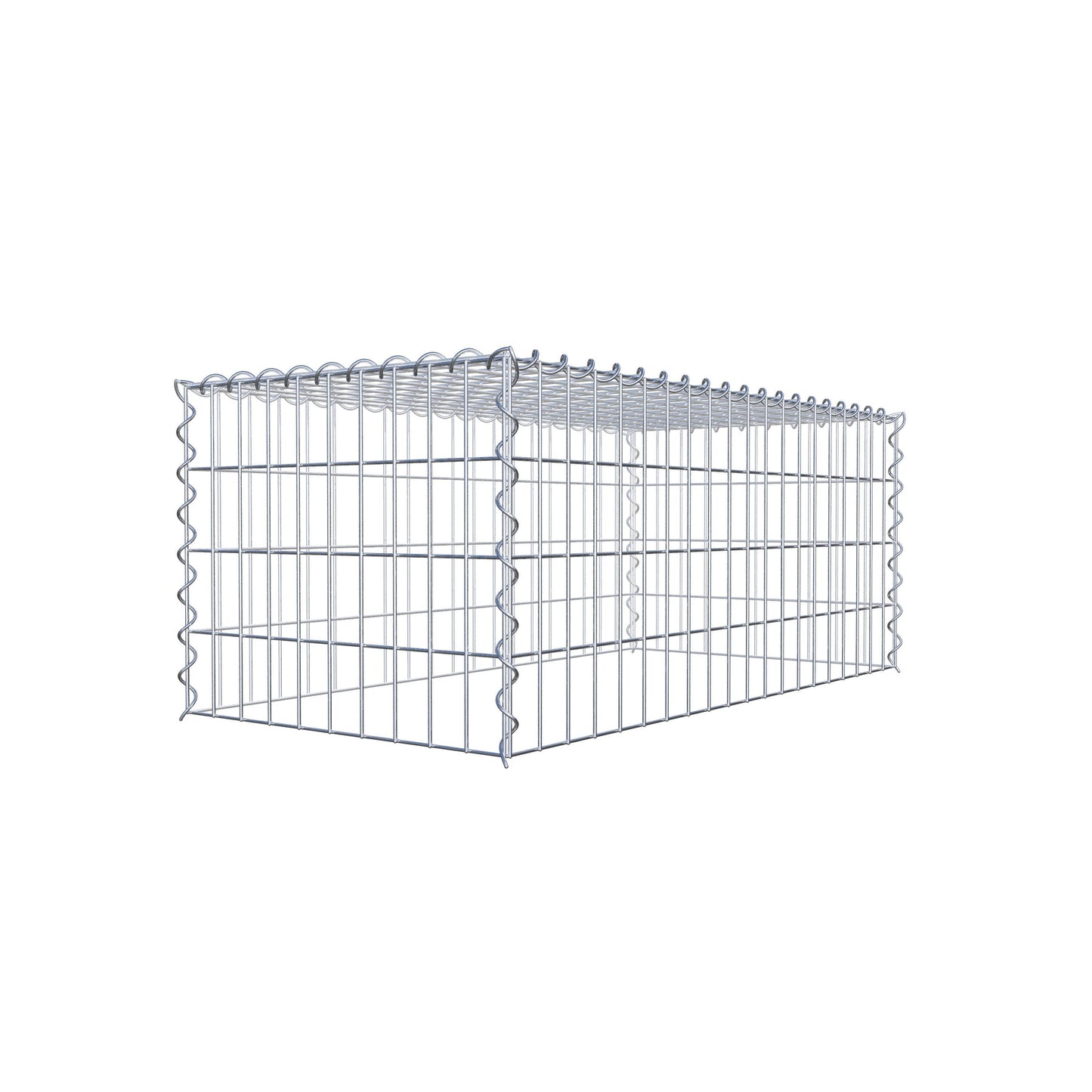 Gabion rapporté type 3 100 cm x 40 cm x 50 cm (L x H x P), mailles 5 cm x 10 cm, spirale