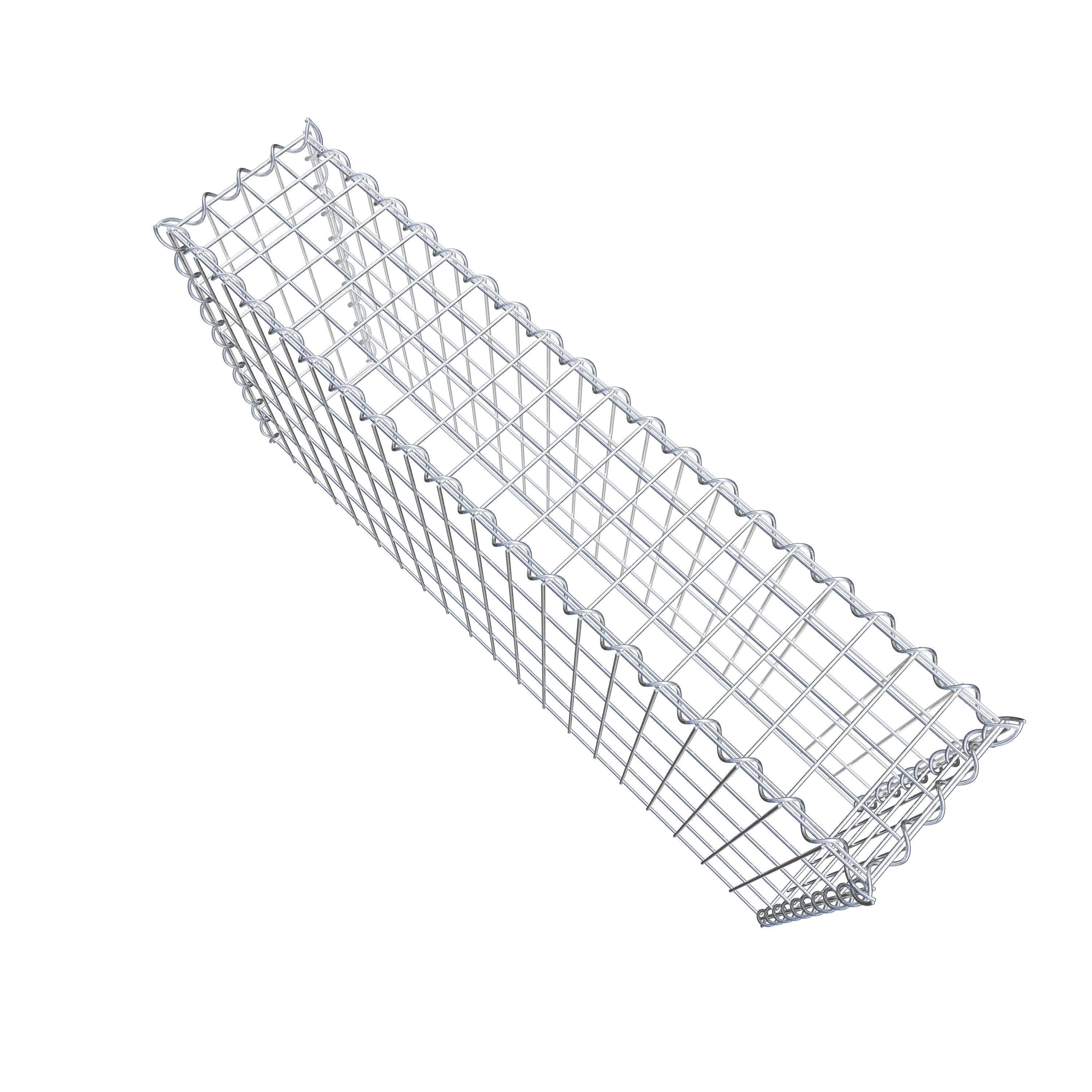 Opvokset gabion type 3 100 cm x 50 cm x 20 cm (L x H x D), maskestørrelse 5 cm x 10 cm, spiral