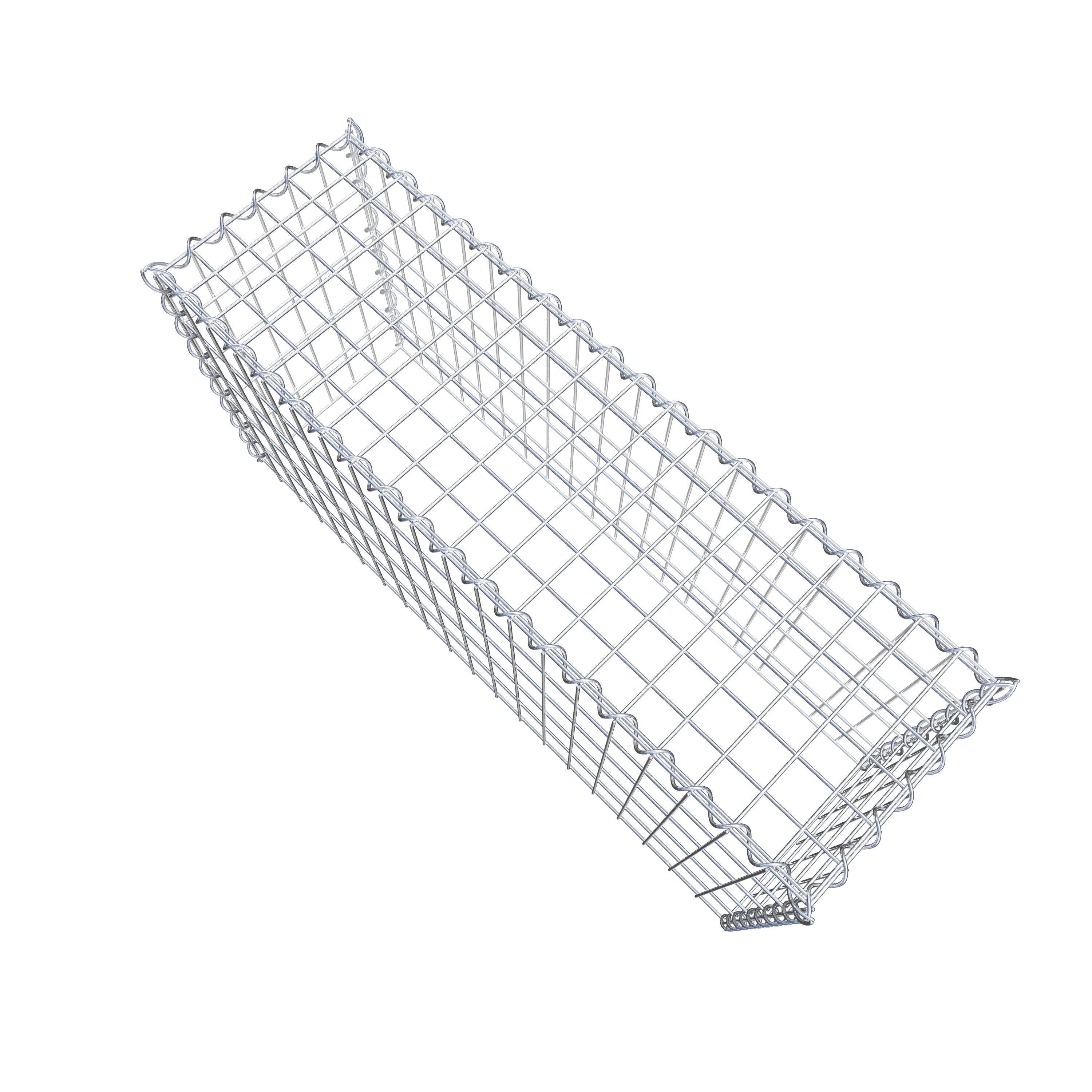 Opvokset gabion type 3 100 cm x 50 cm x 30 cm (L x H x D), maskestørrelse 5 cm x 10 cm, spiral