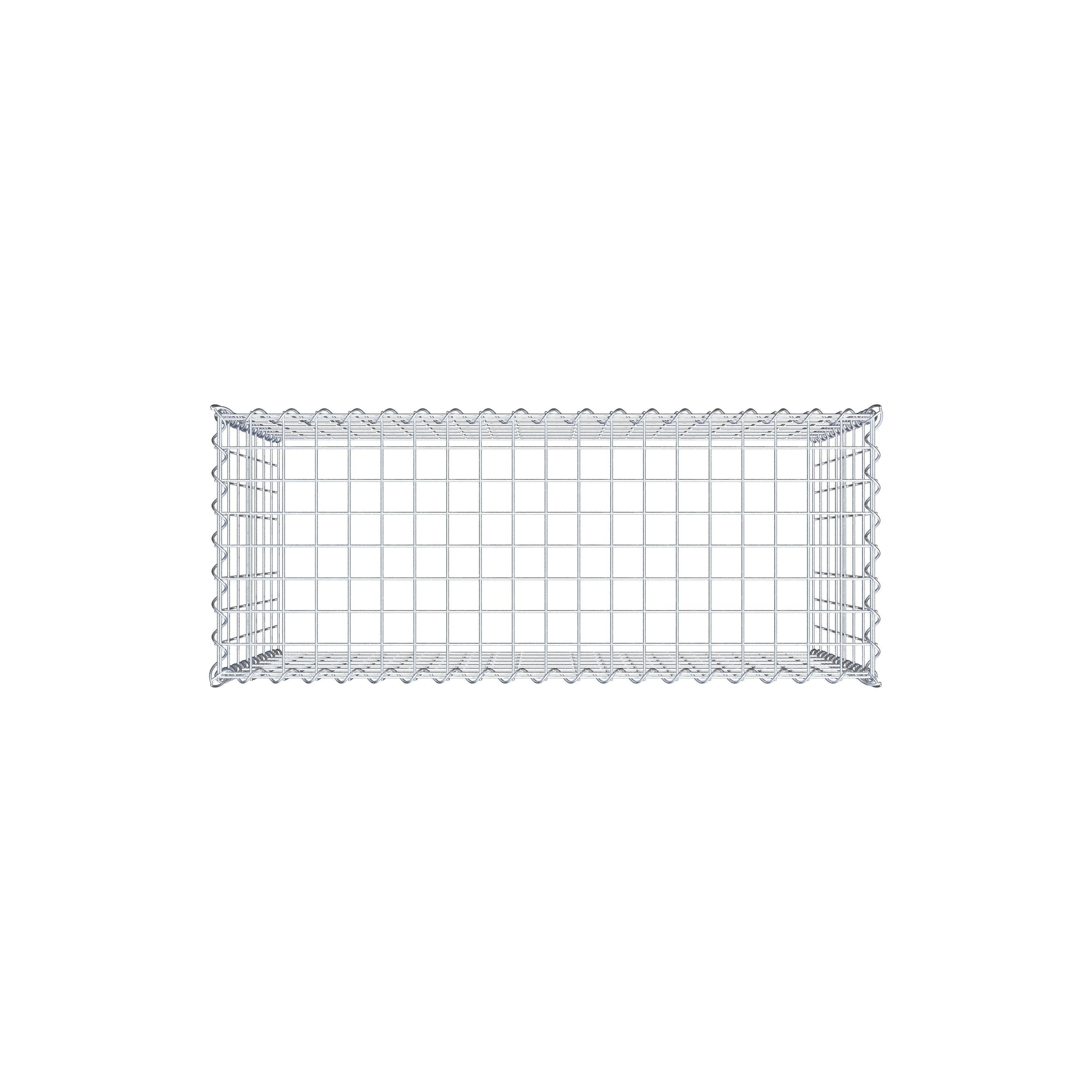 Opvokset gabion type 3 100 cm x 70 cm x 40 cm (L x H x D), maskestørrelse 5 cm x 10 cm, spiral