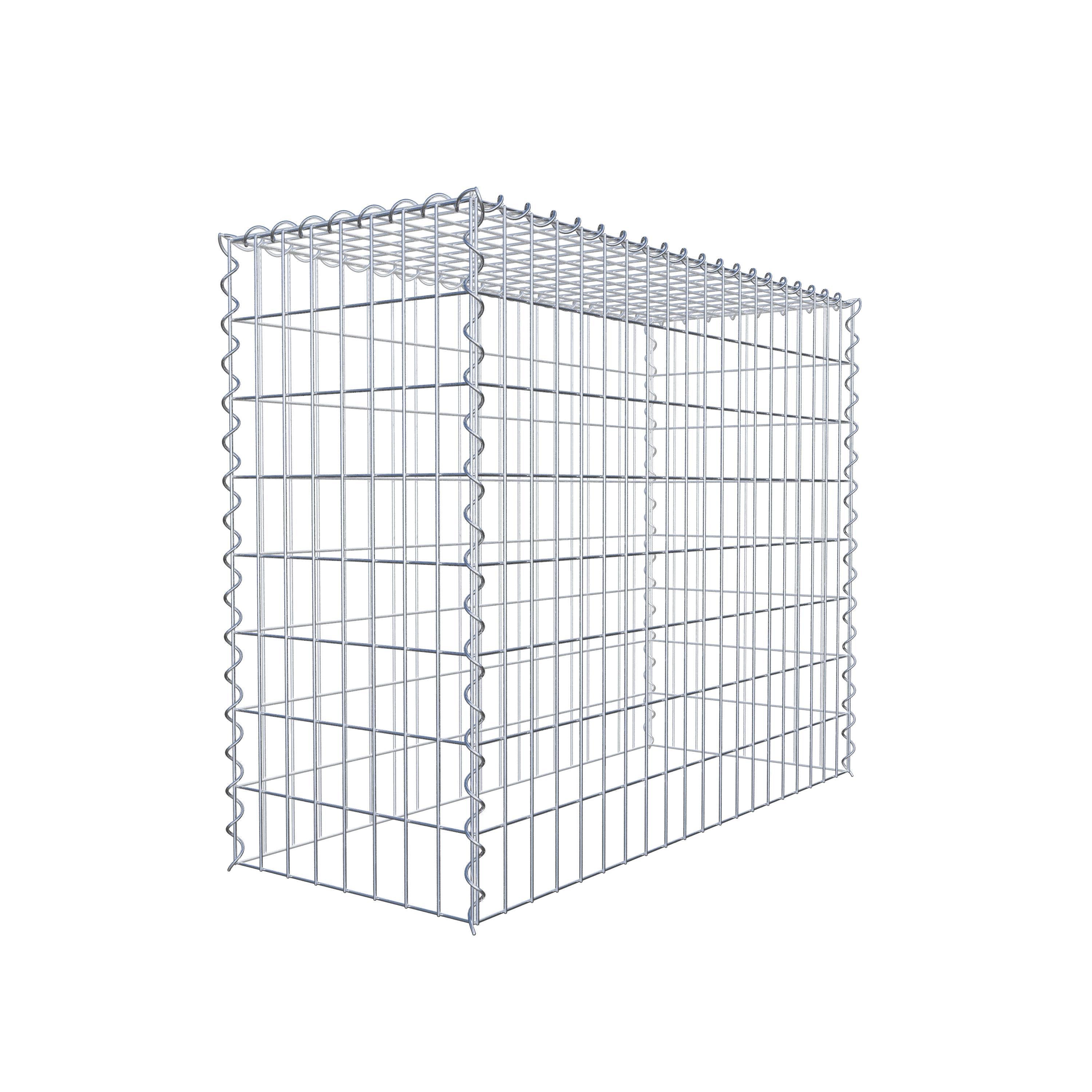 Gabião tipo 3 100 cm x 80 cm x 40 cm (C x A x P), malhagem 5 cm x 10 cm, espiral