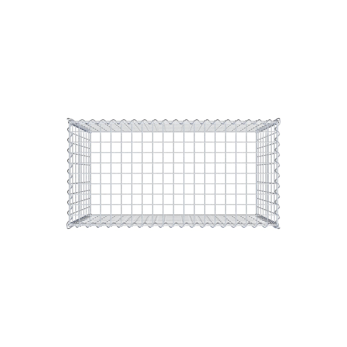 Gabião tipo 3 100 cm x 80 cm x 50 cm (C x A x P), malhagem 5 cm x 10 cm, espiral