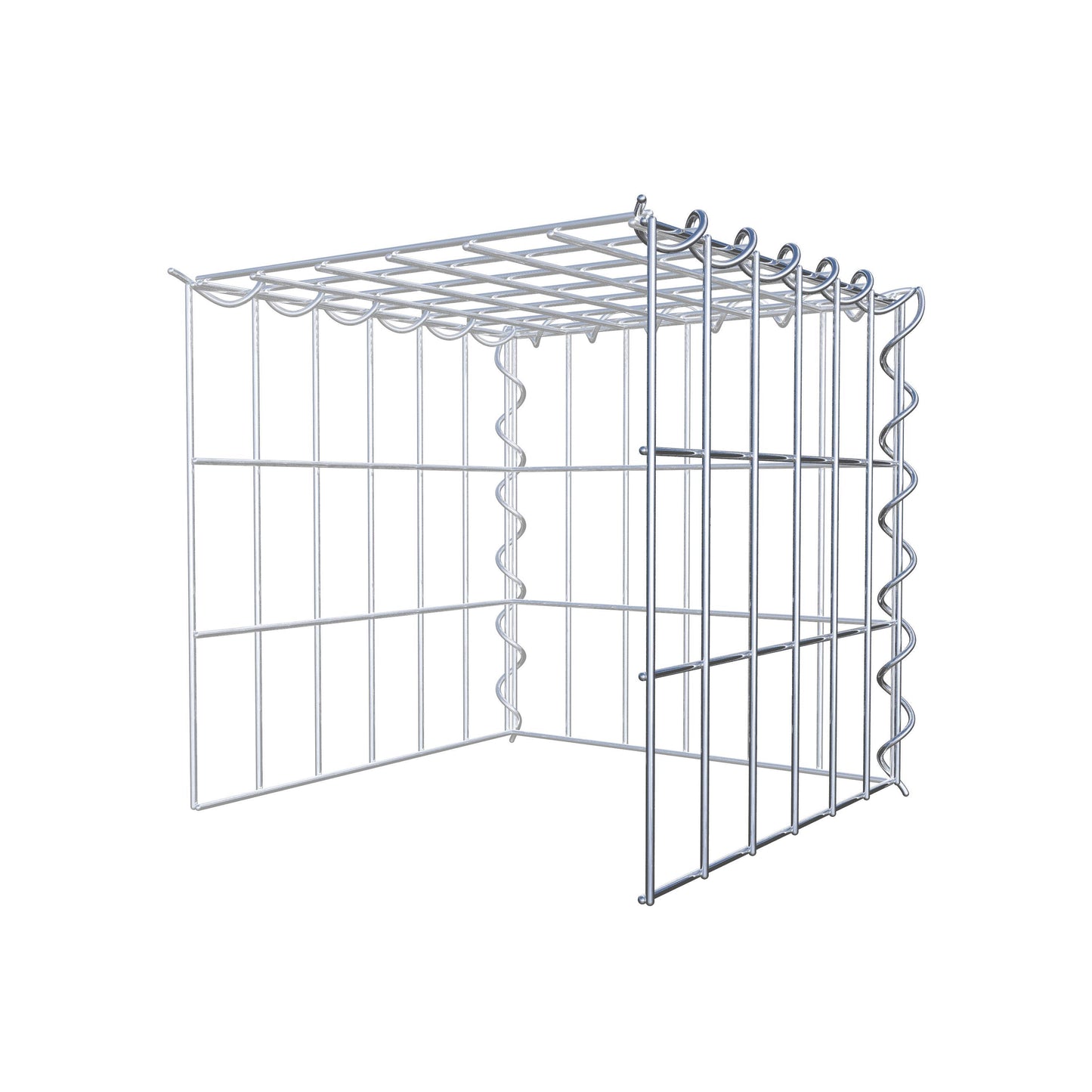 Gabião tipo 4 30 cm x 30 cm x 30 cm (C x A x P), malhagem 5 cm x 10 cm, espiral