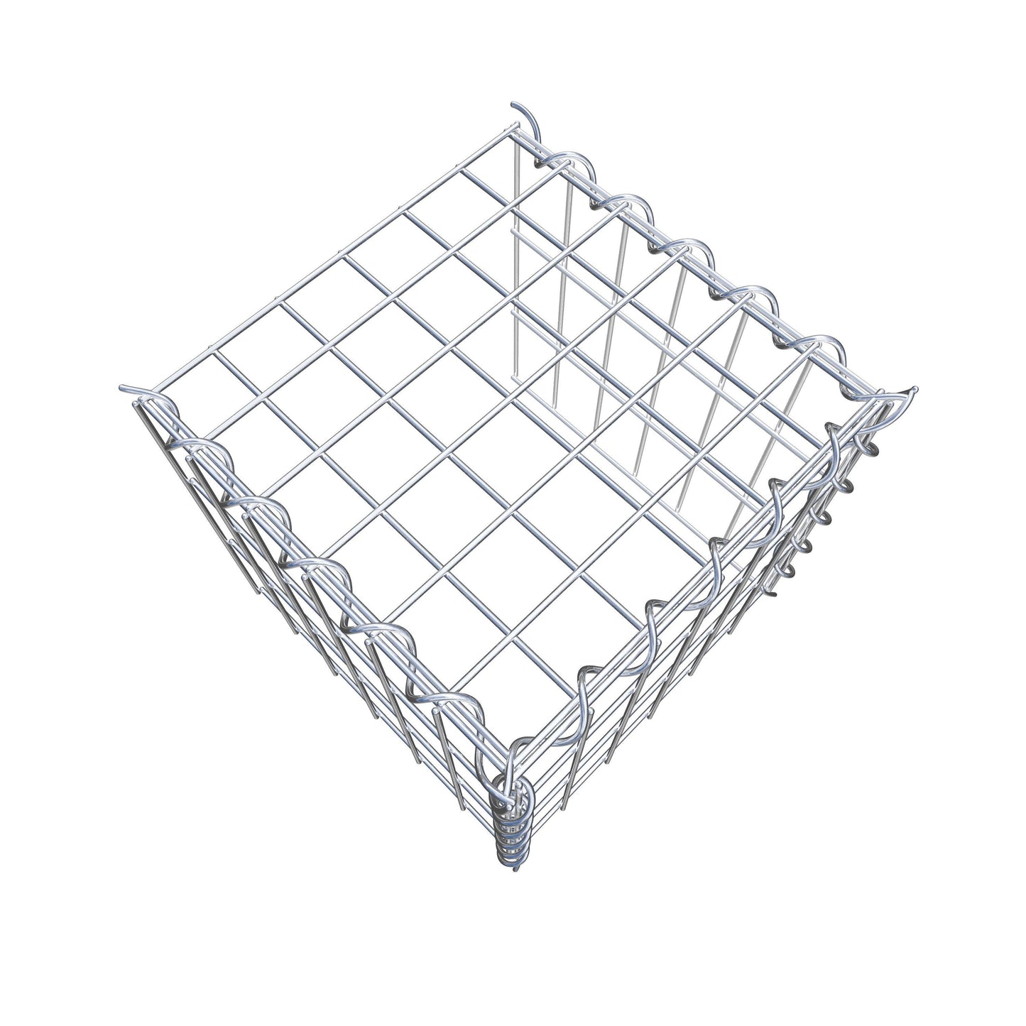 Gabião tipo 4 30 cm x 30 cm x 30 cm (C x A x P), malhagem 5 cm x 10 cm, espiral