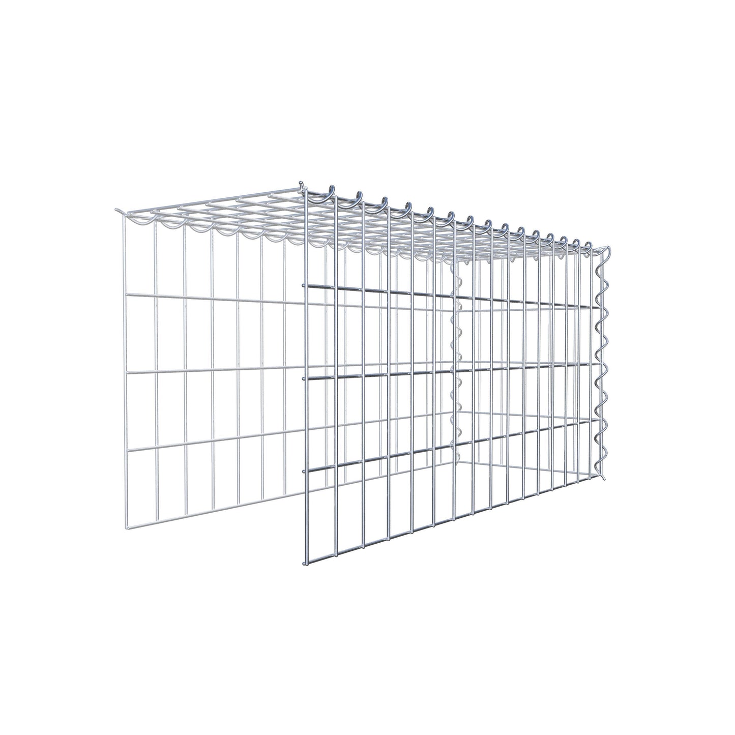 Gabbione aggiuntivo tipo 4 80 cm x 40 cm x 30 cm (L x A x P), maglia 5 cm x 10 cm, spirale