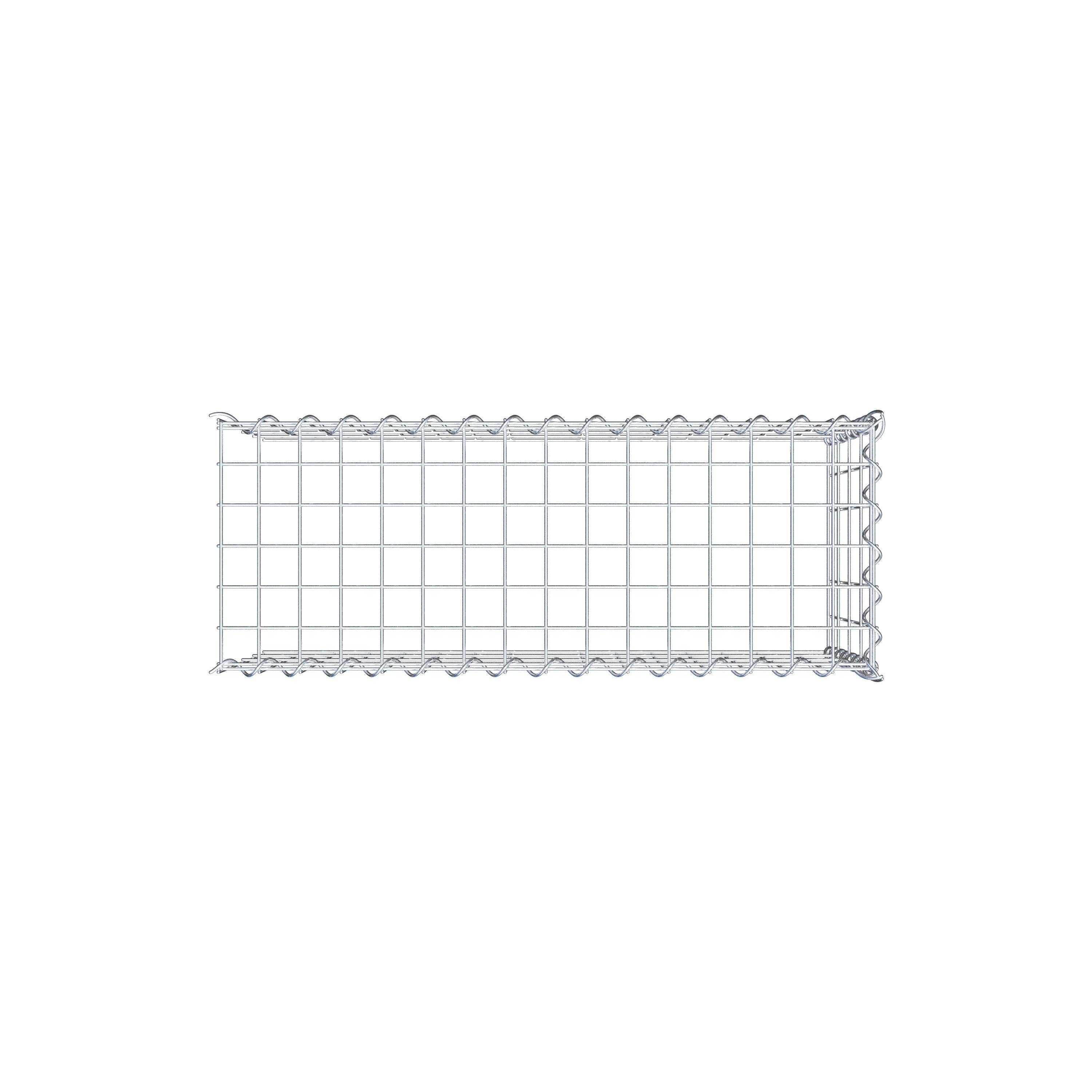 Monteret gabion type 4 80 cm x 40 cm x 30 cm (L x H x D), maskestørrelse 5 cm x 10 cm, spiral