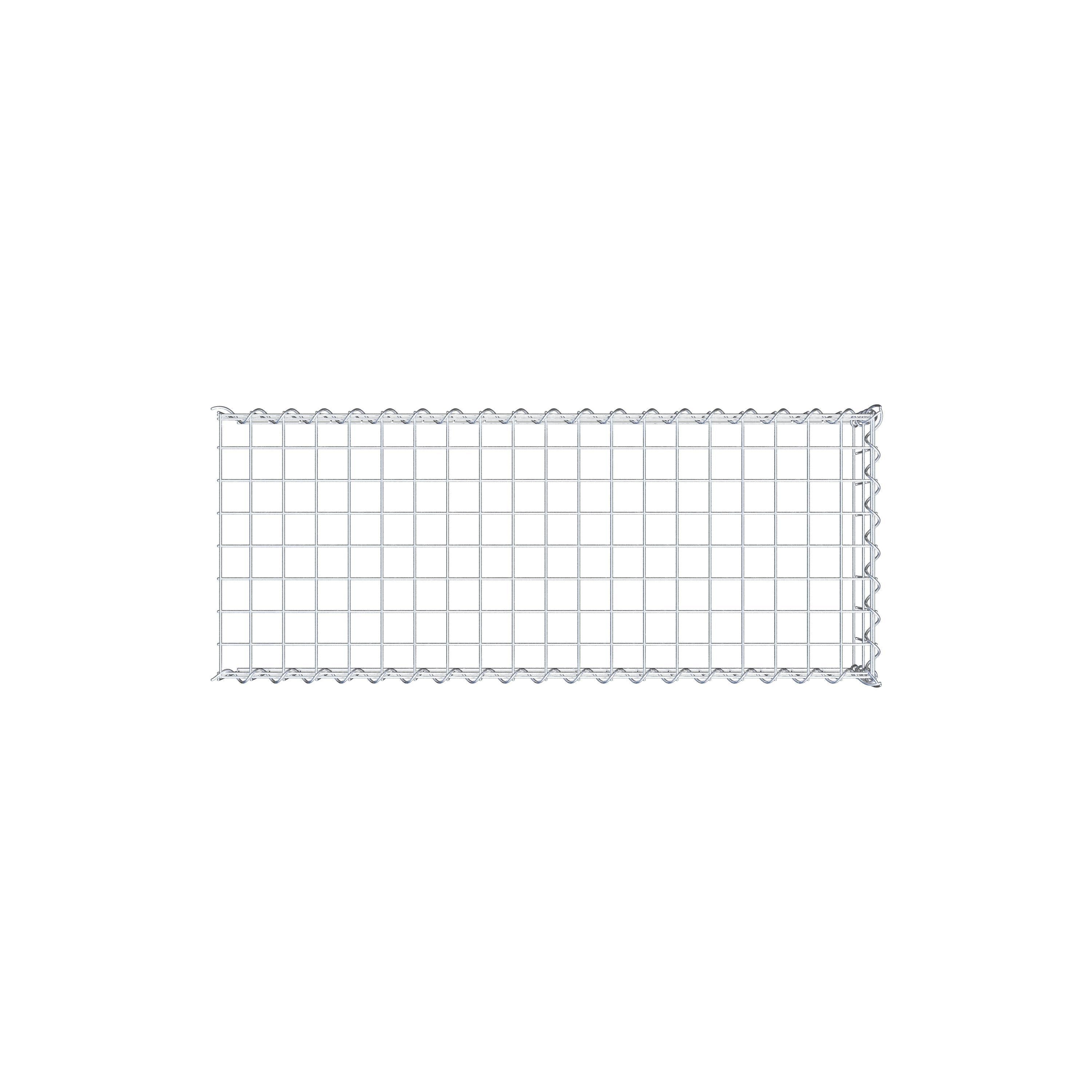 Grown-on gabion type 4 100 cm x 20 cm x 40 cm (L x H x D), mesh size 5 cm x 10 cm, spiral