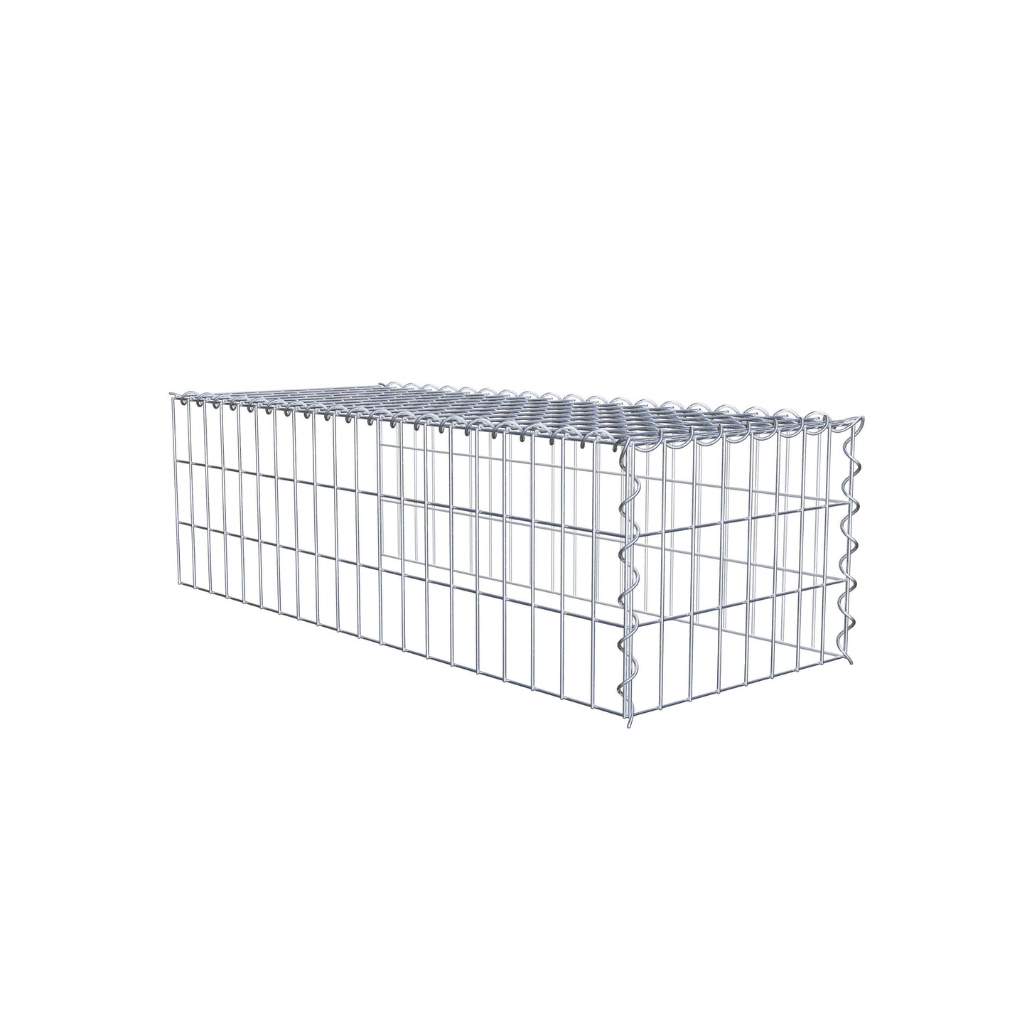 Gabion rapporté type 4 100 cm x 30 cm x 40 cm (L x H x P), mailles 5 cm x 10 cm, spirale