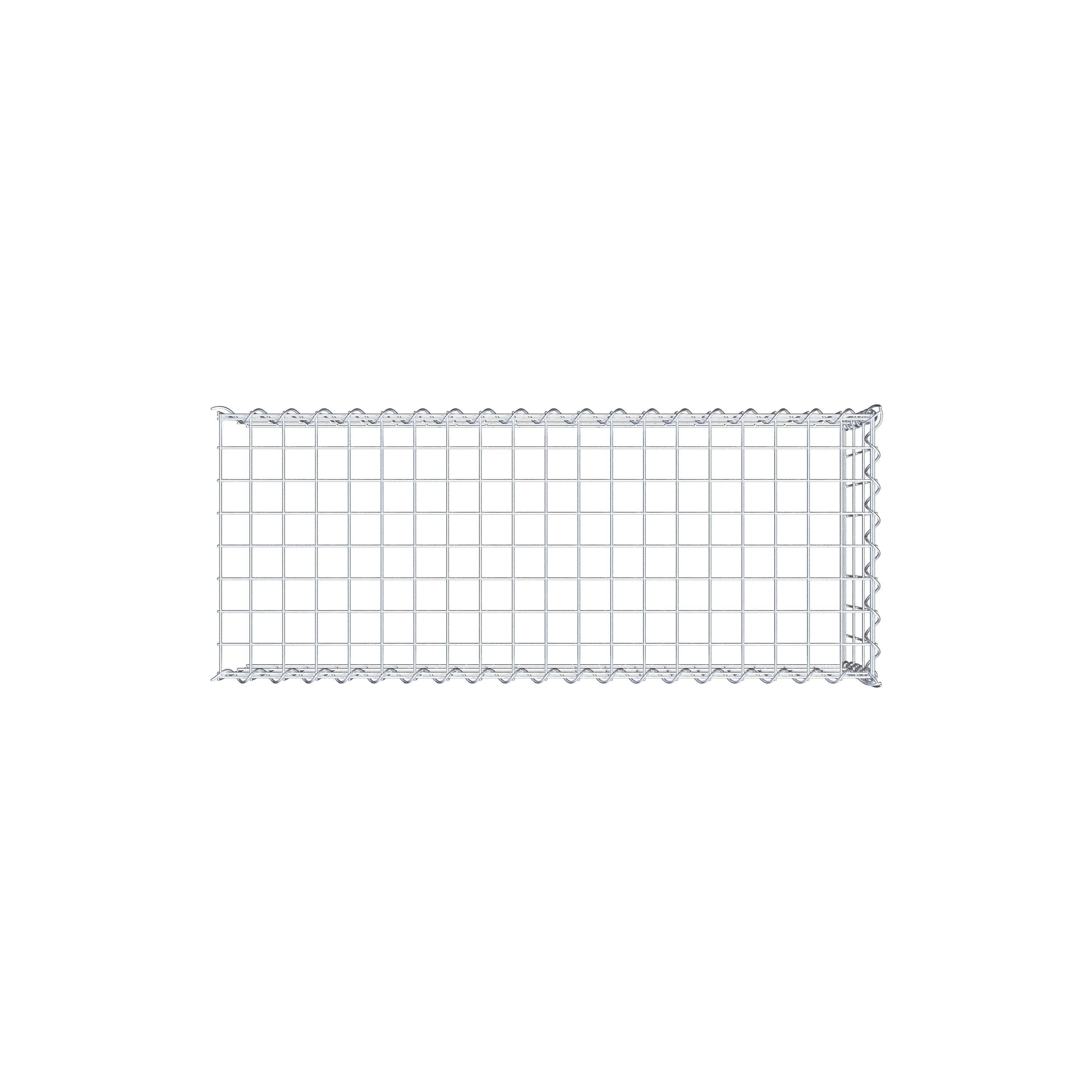 Opvokset gabion type 4 100 cm x 30 cm x 40 cm (L x H x D), maskestørrelse 5 cm x 10 cm, spiral