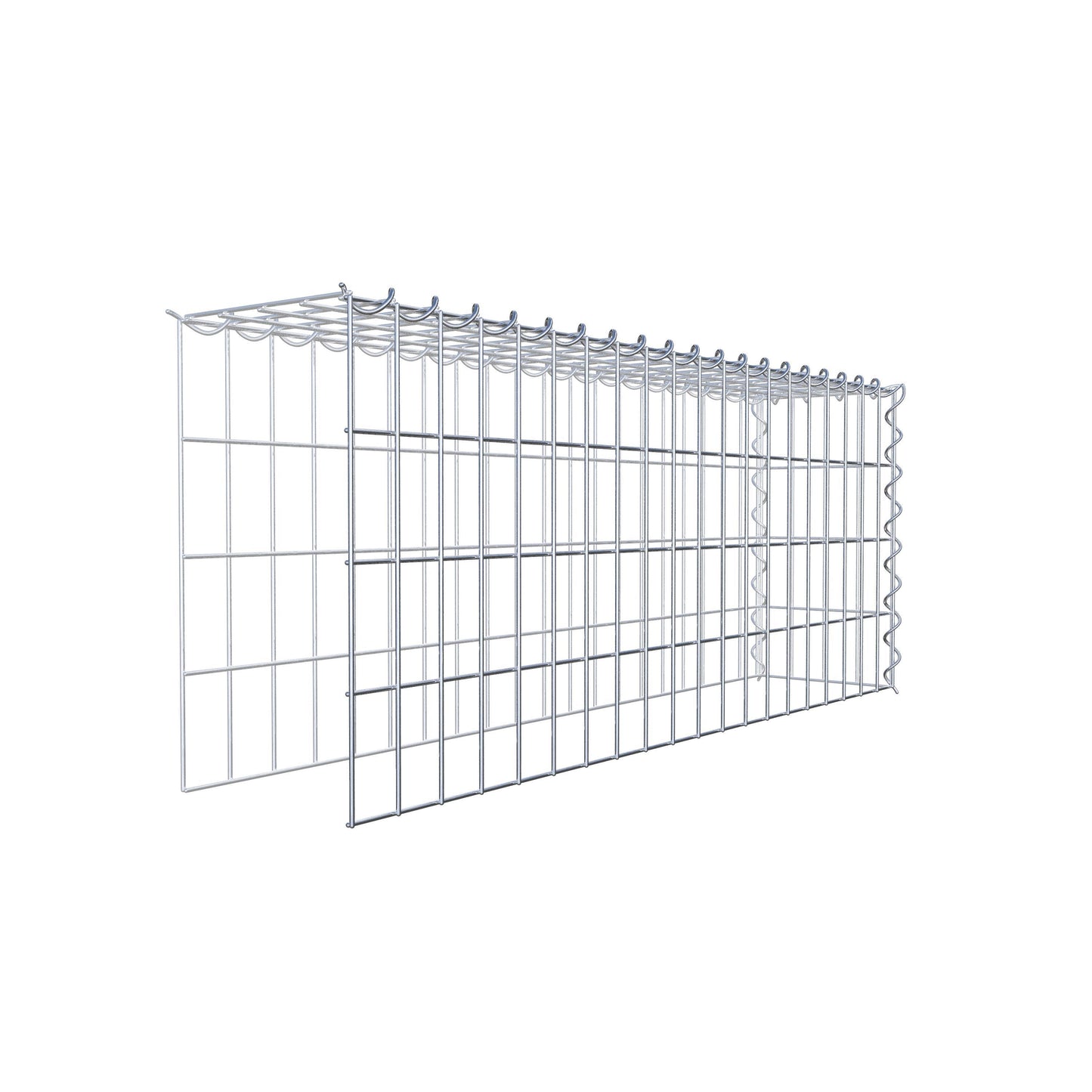 Gabion rapporté type 4 100 cm x 40 cm x 20 cm (L x H x P), mailles 5 cm x 10 cm, spirale