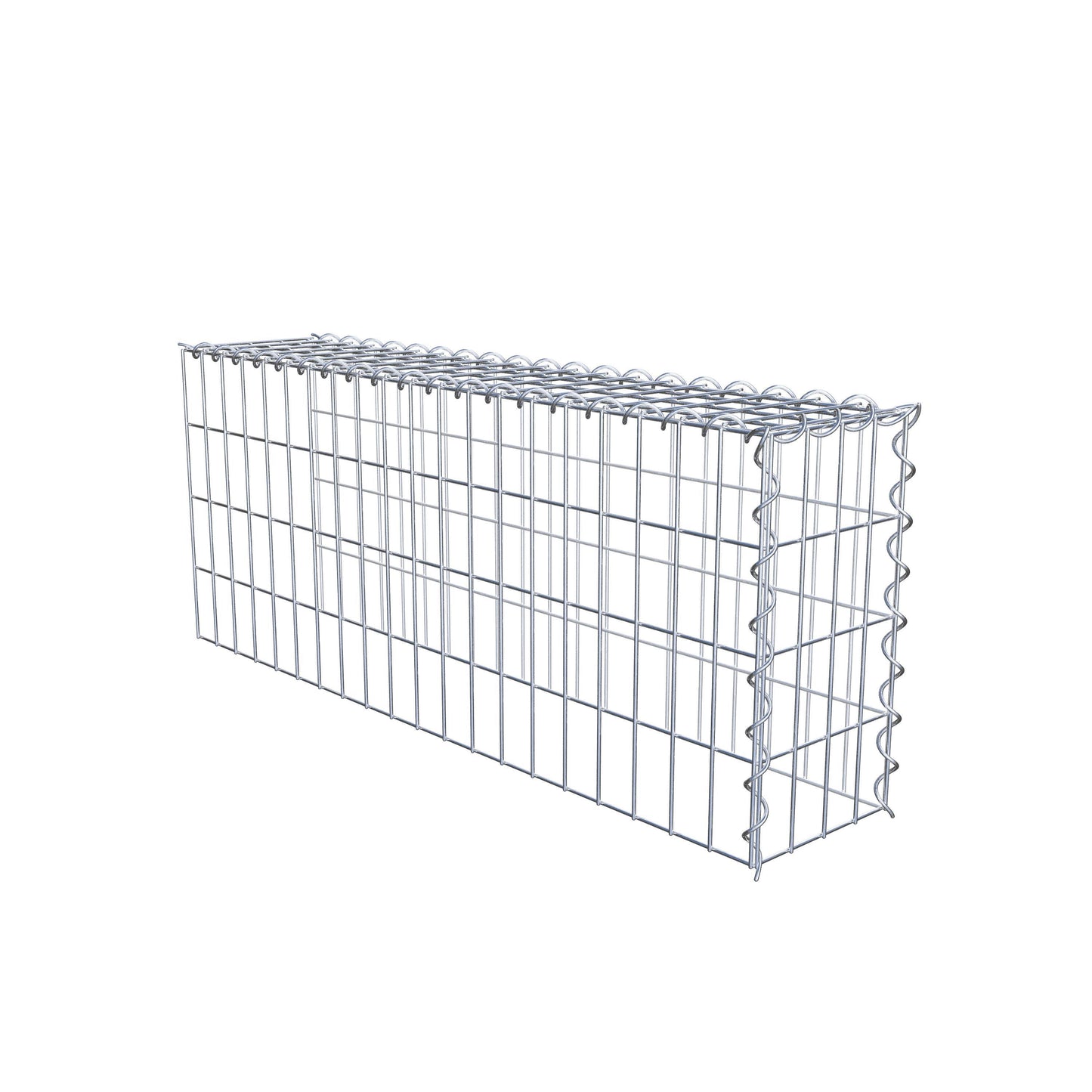Gabion rapporté type 4 100 cm x 40 cm x 20 cm (L x H x P), mailles 5 cm x 10 cm, spirale