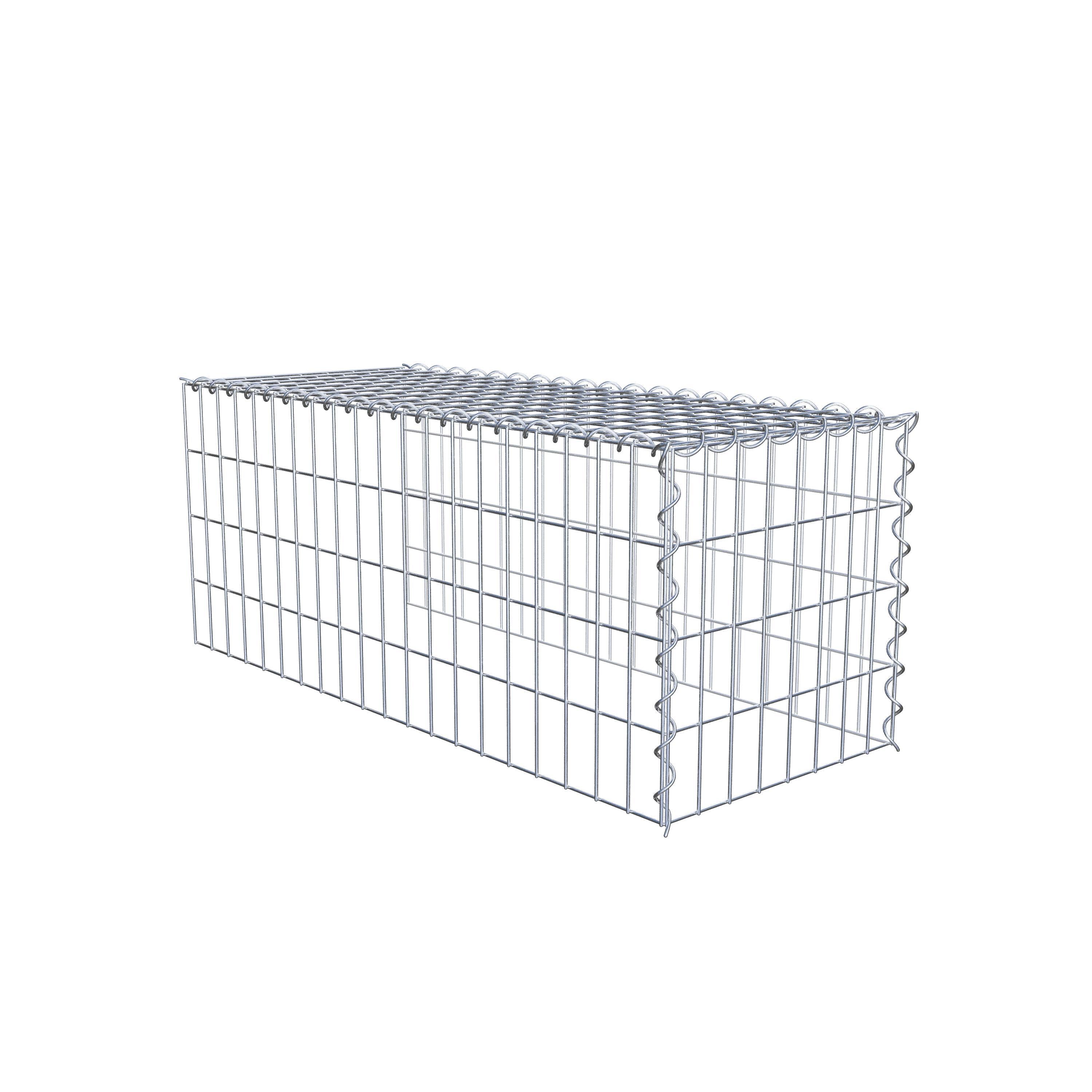 Gabion rapporté type 4 100 cm x 40 cm x 40 cm (L x H x P), mailles 5 cm x 10 cm, spirale