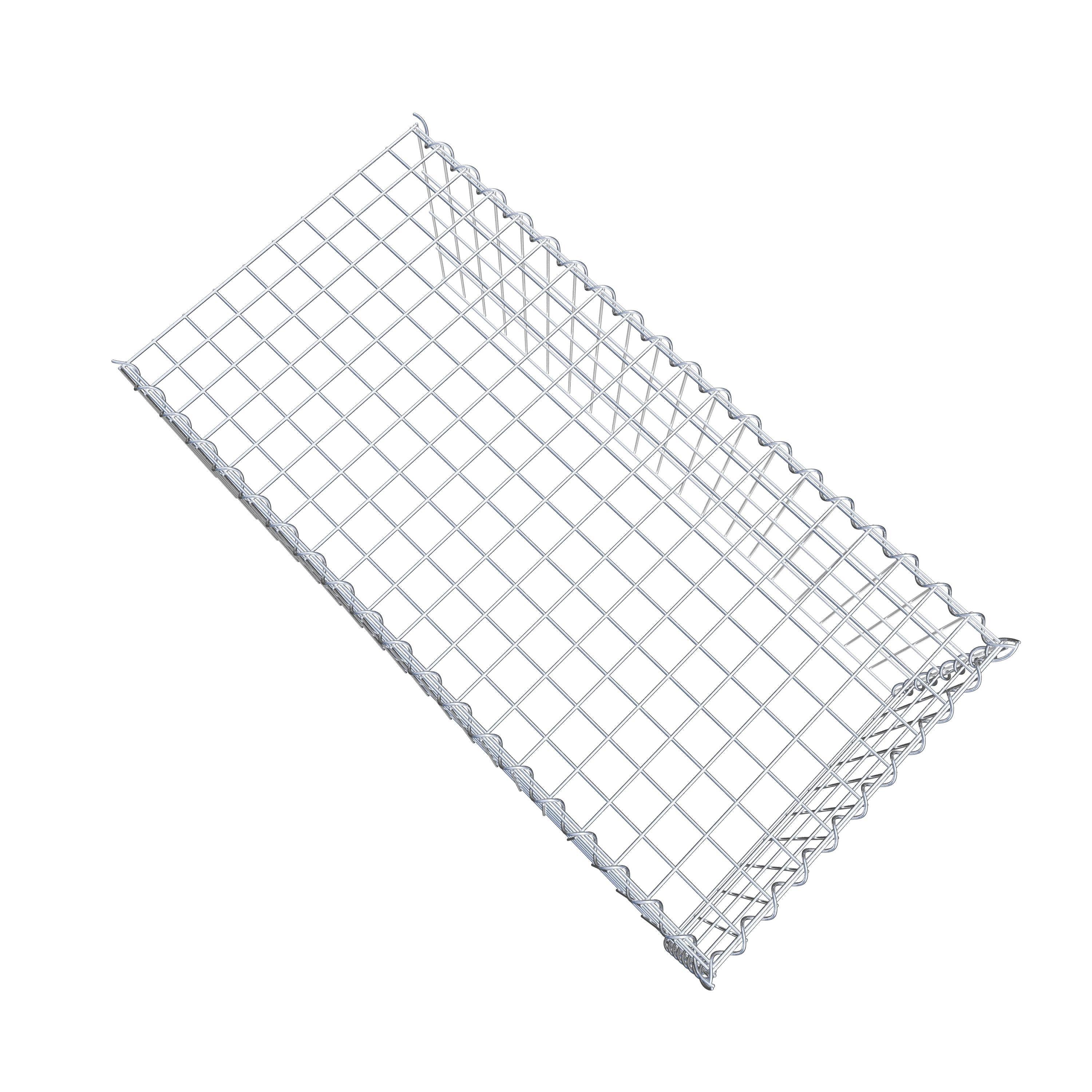 Opvokset gabion type 4 100 cm x 40 cm x 50 cm (L x H x D), maskestørrelse 5 cm x 10 cm, spiral