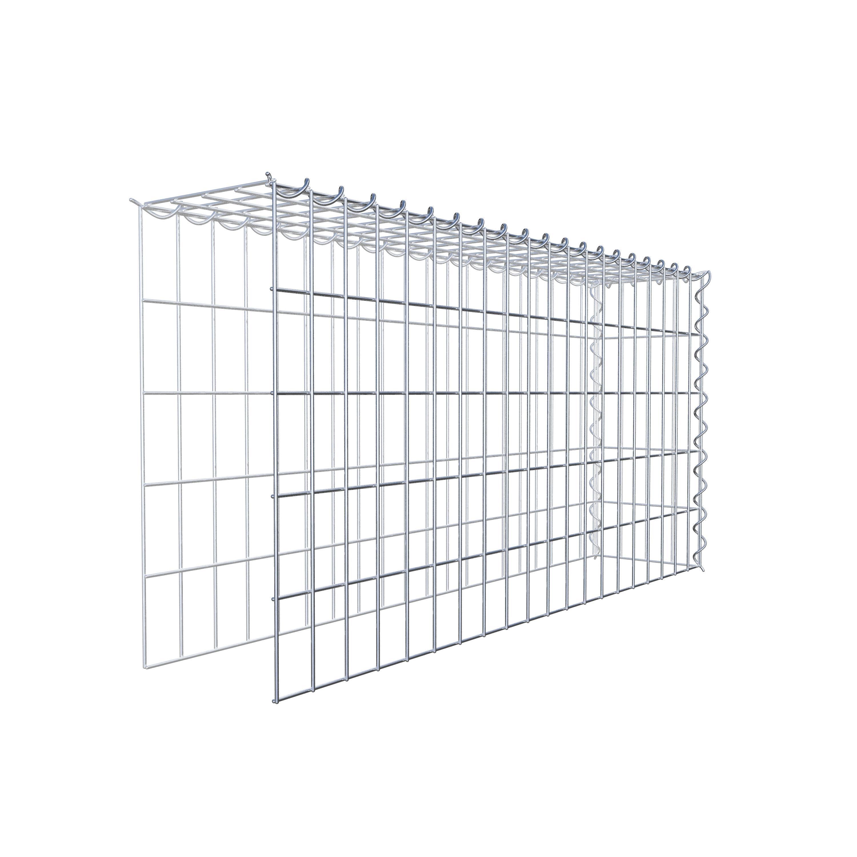 Gabião Tipo 4 100 cm x 50 cm x 20 cm (C x A x P), malhagem 5 cm x 10 cm, espiral