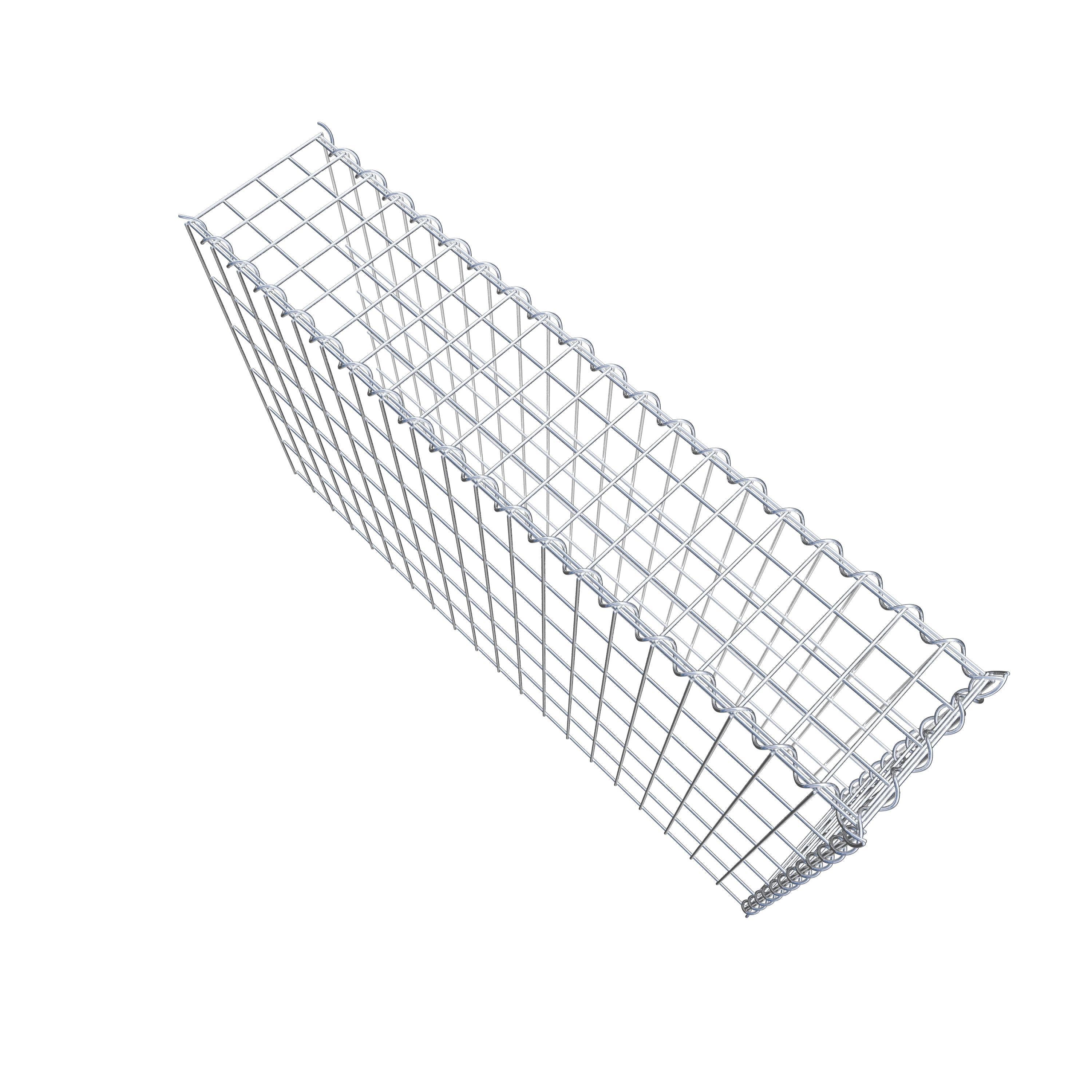 Opvokset gabion type 4 100 cm x 60 cm x 20 cm (L x H x D), maskestørrelse 5 cm x 10 cm, spiral