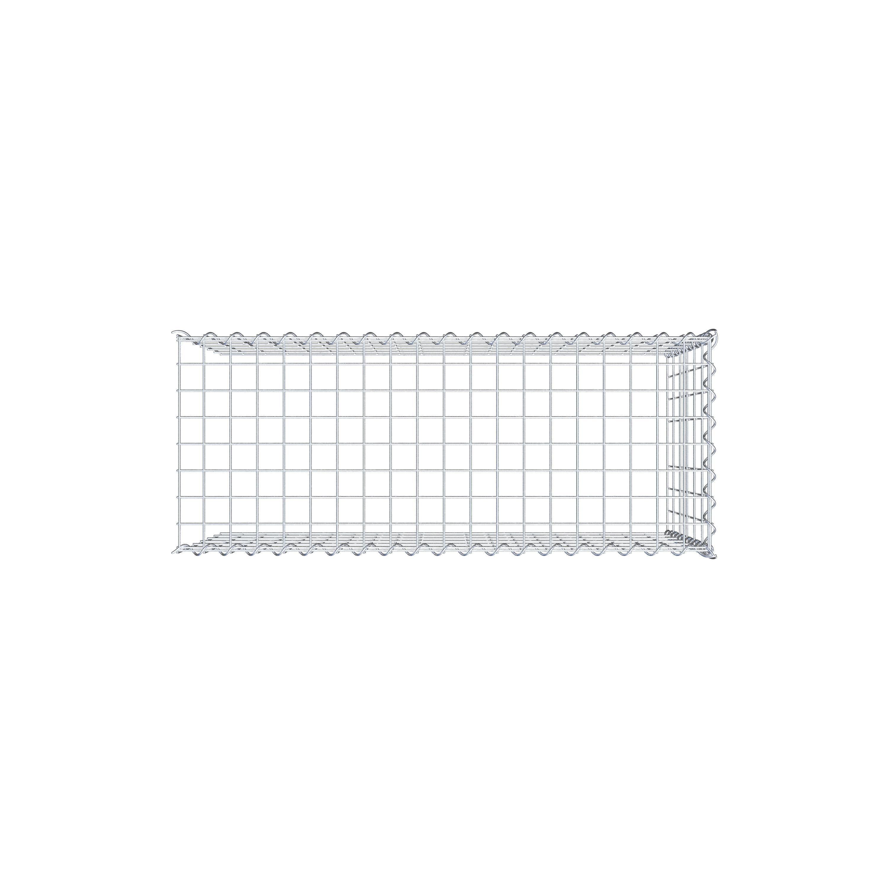 Opvokset gabion type 4 100 cm x 60 cm x 40 cm (L x H x D), maskestørrelse 5 cm x 10 cm, spiral