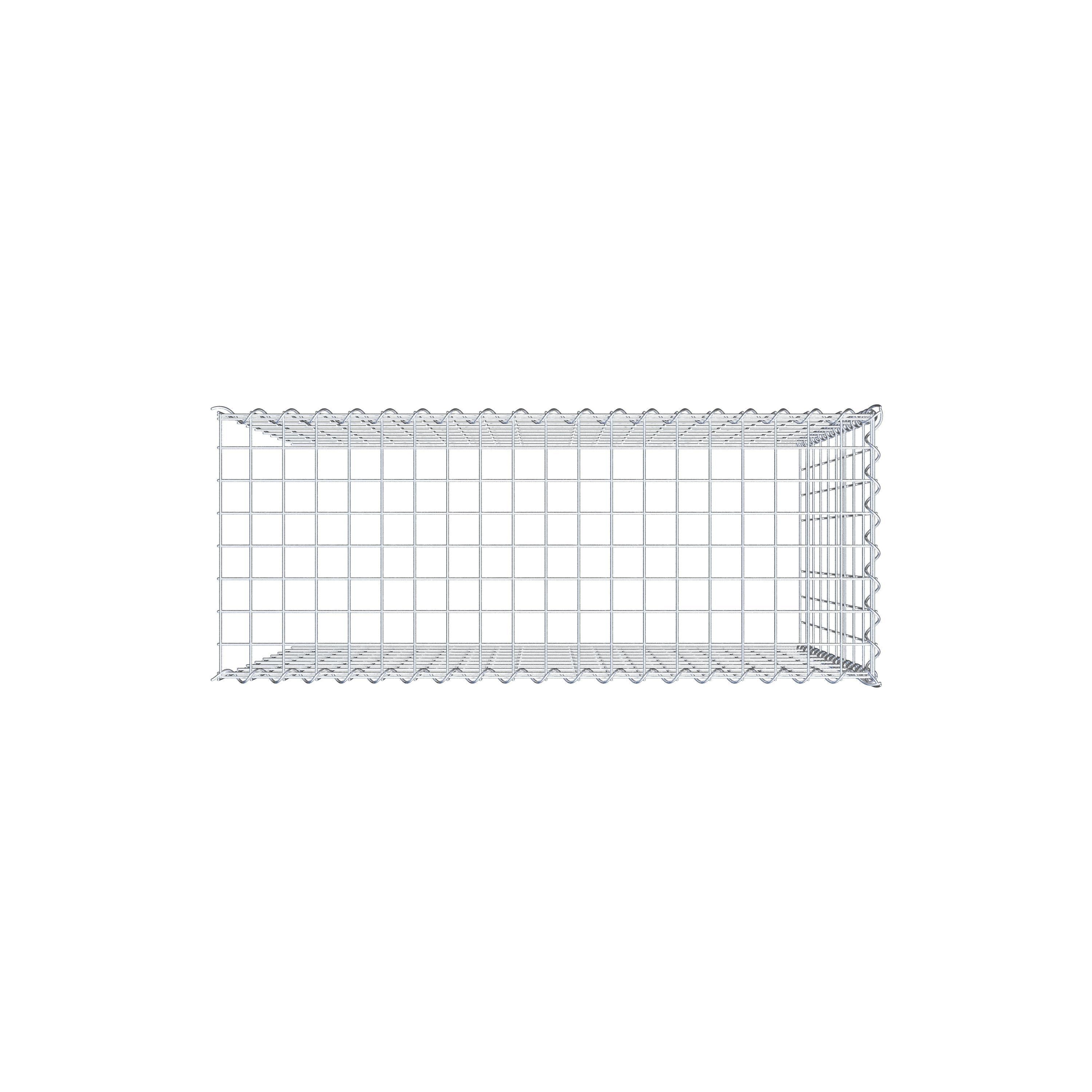 Opvokset gabion type 4 100 cm x 90 cm x 40 cm (L x H x D), maskestørrelse 5 cm x 10 cm, spiral