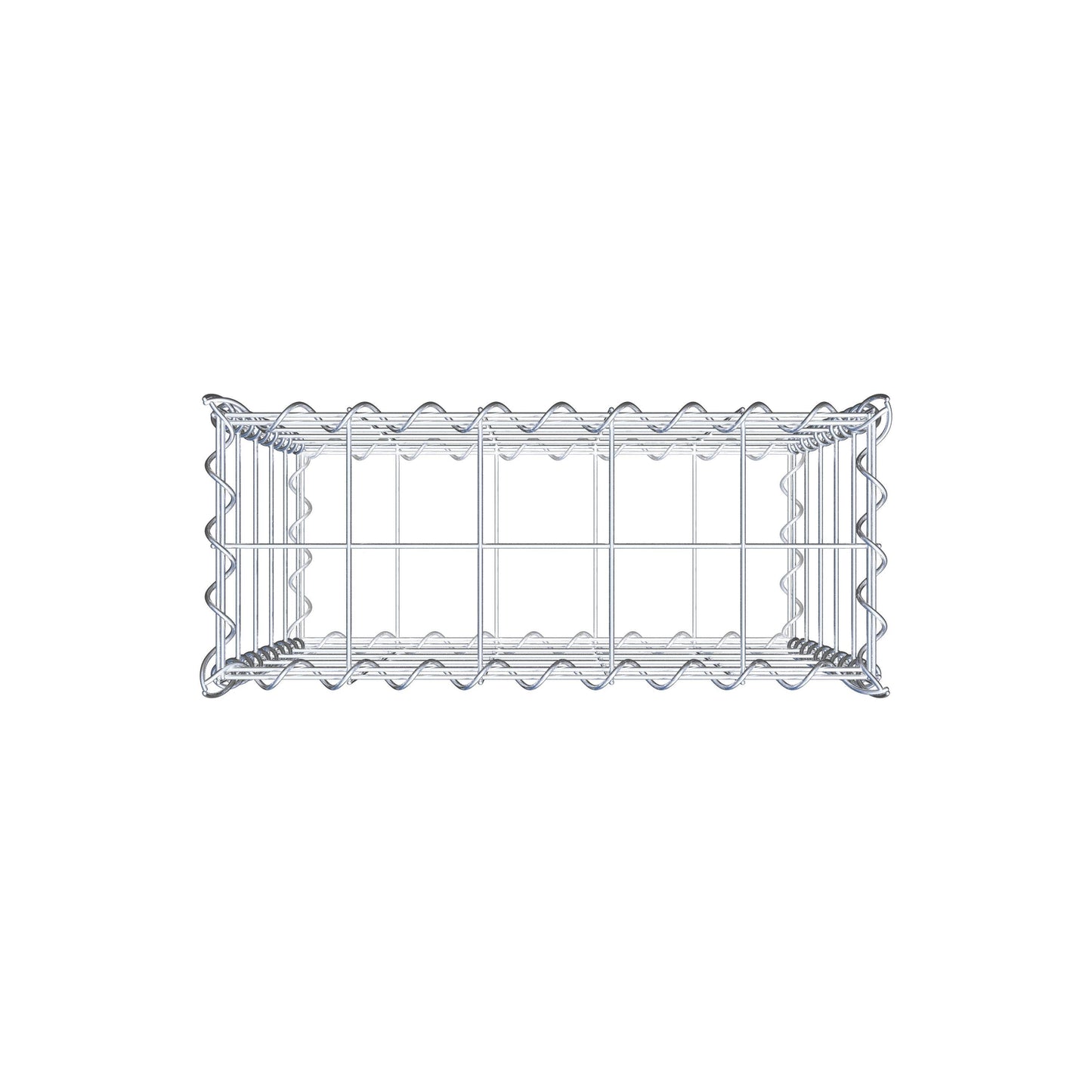 Gabion 50 cm x 50 cm x 20 cm (L x H x D), mesh size 10 cm x 10 cm, spiral