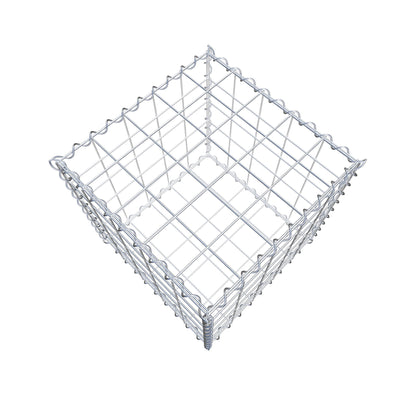 Gabione 50 cm x 50 cm x 50 cm (L x H x T), Maschenweite 10 cm x 10 cm, Spirale