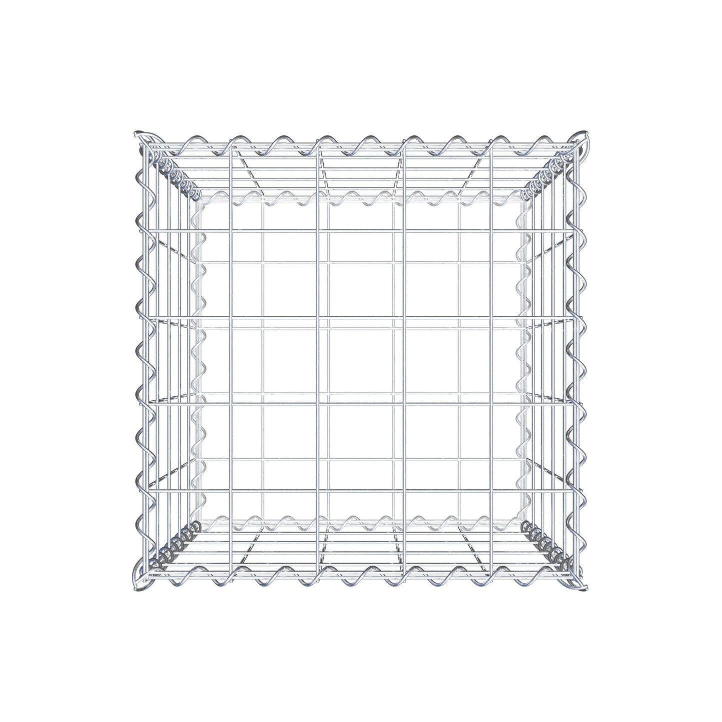 Gabione 50 cm x 50 cm x 50 cm (L x H x T), Maschenweite 10 cm x 10 cm, Spirale