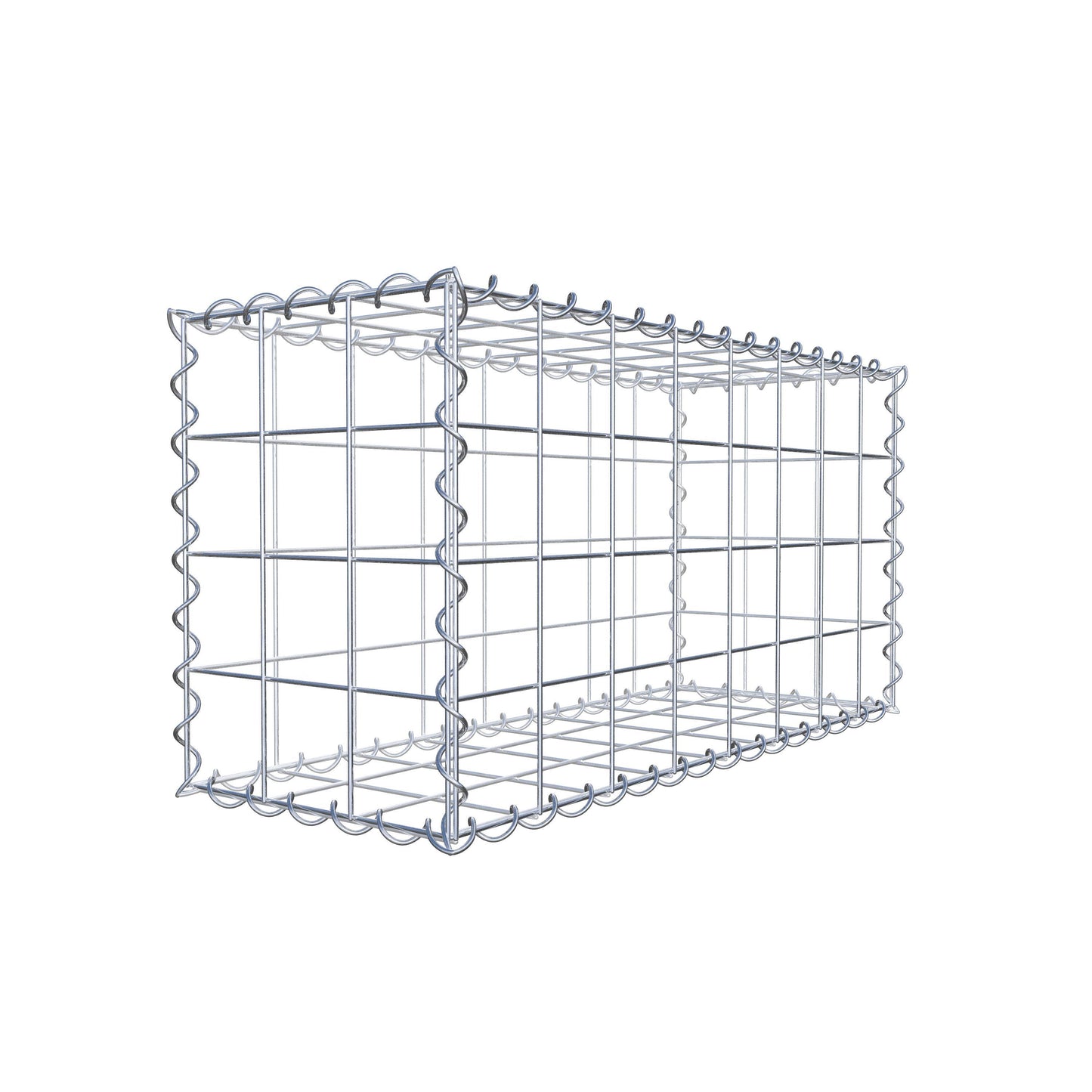 Gavión 80 cm x 40 cm x 30 cm (L x A x P), luz de malla 10 cm x 10 cm, en espiral