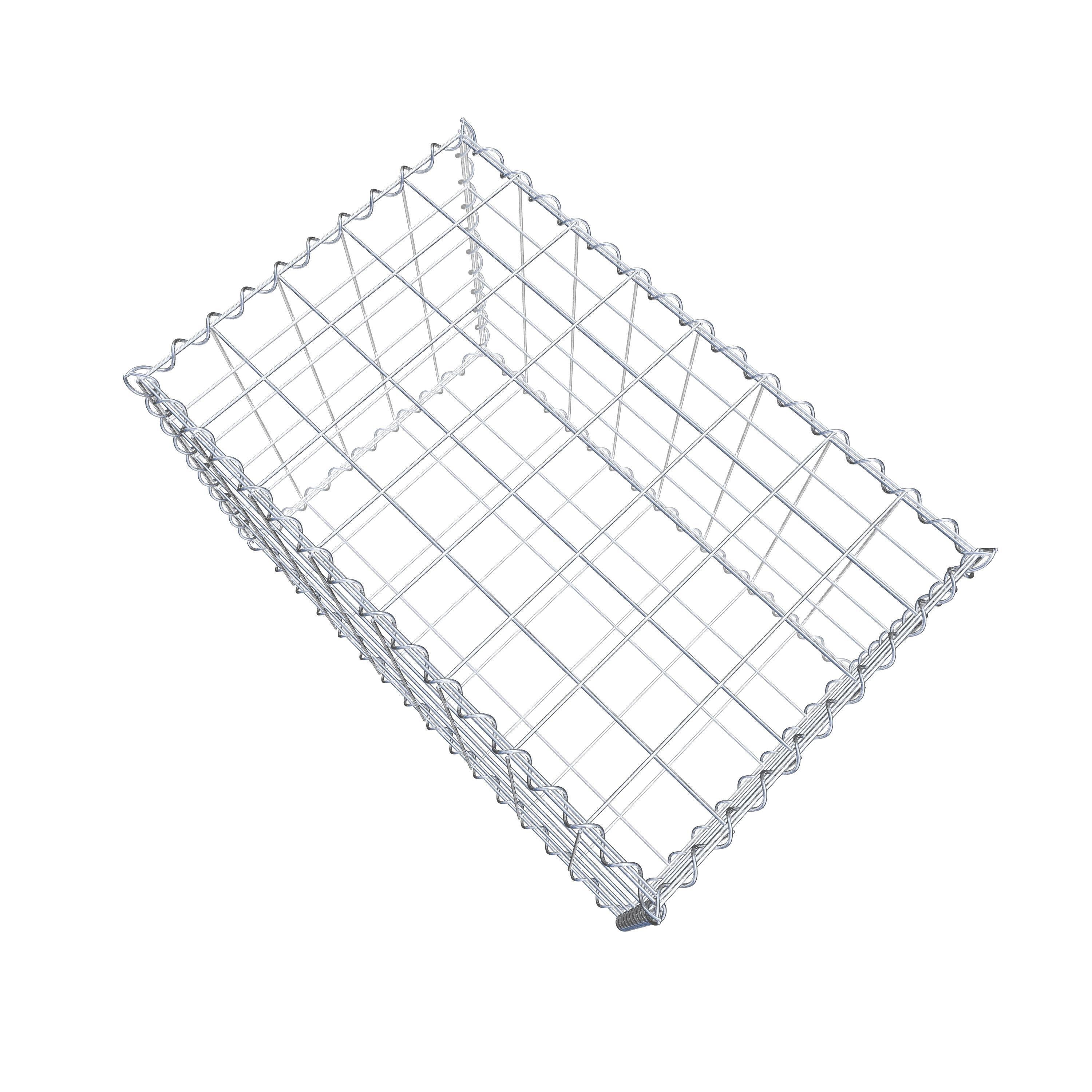 Gabion 80 cm x 50 cm x 50 cm (L x H x D), mesh size 10 cm x 10 cm, spiral