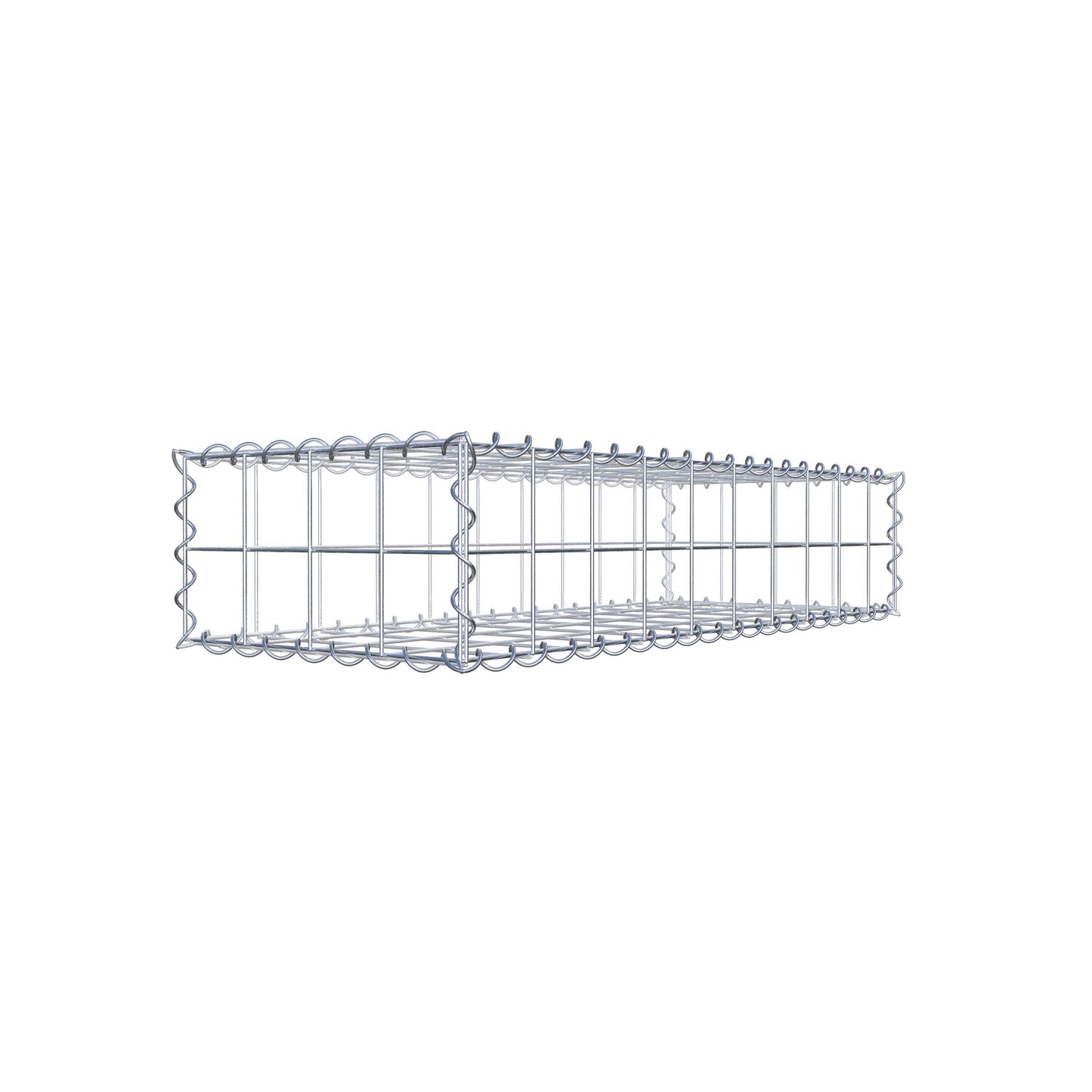 Gabion 100 cm x 20 cm x 40 cm (L x H x D), maskestørrelse 10 cm x 10 cm, spiral