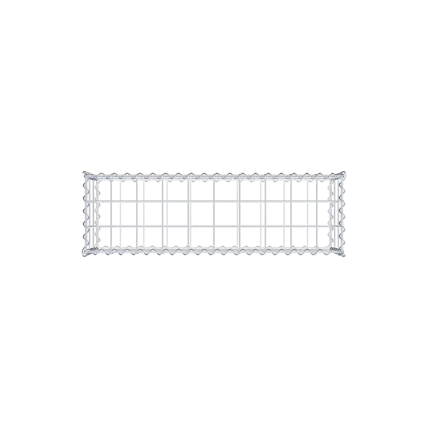 Gavión 100 cm x 30 cm x 30 cm (largo x alto x fondo), malla 10 cm x 10 cm, en espiral