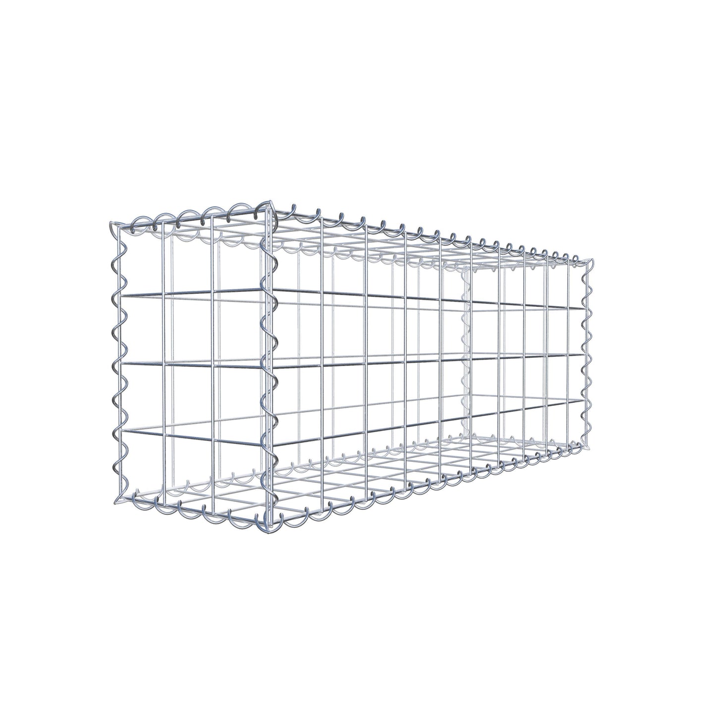 Gabion 100 cm x 40 cm x 30 cm (L x H x D), maskestørrelse 10 cm x 10 cm, spiral