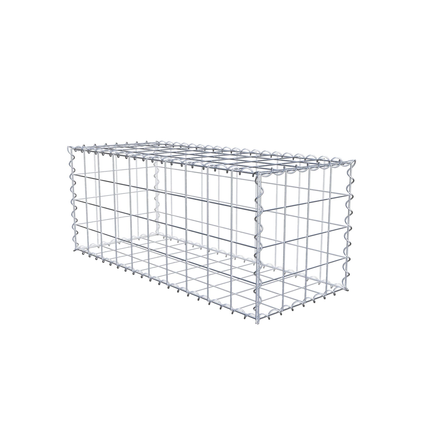 Gabion 100 cm x 40 cm x 40 cm (L x H x P), mailles 10 cm x 10 cm, spirale